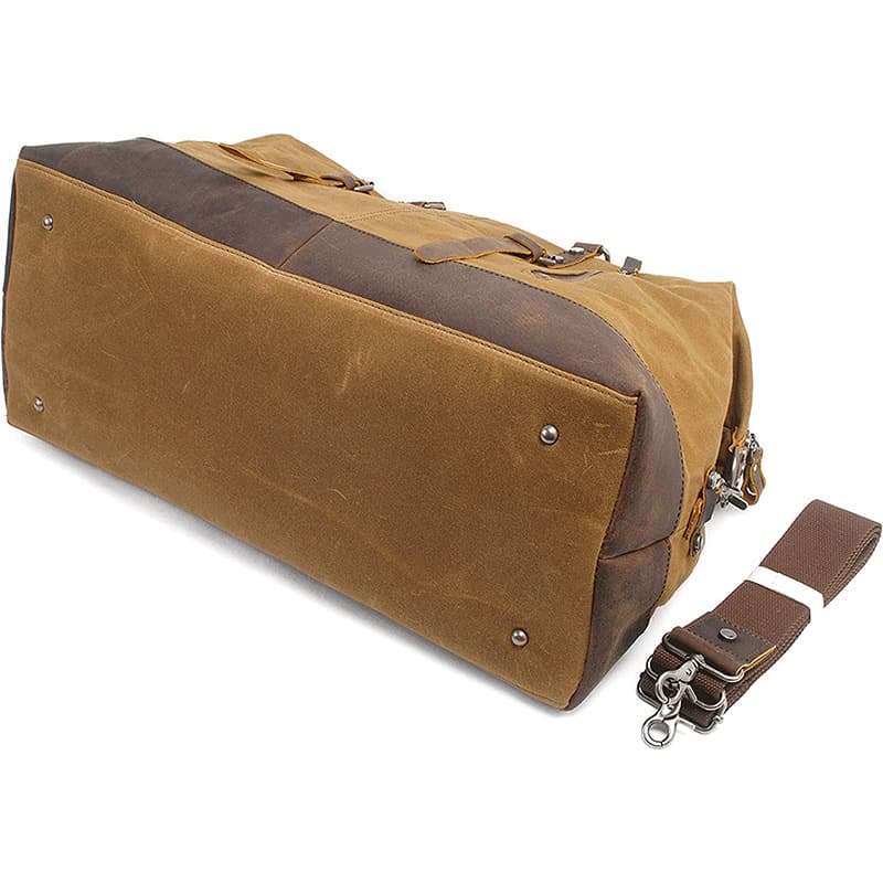 Canvas Waxed Vintage Wear resistant Storage Duffel Bag thumbnail 6