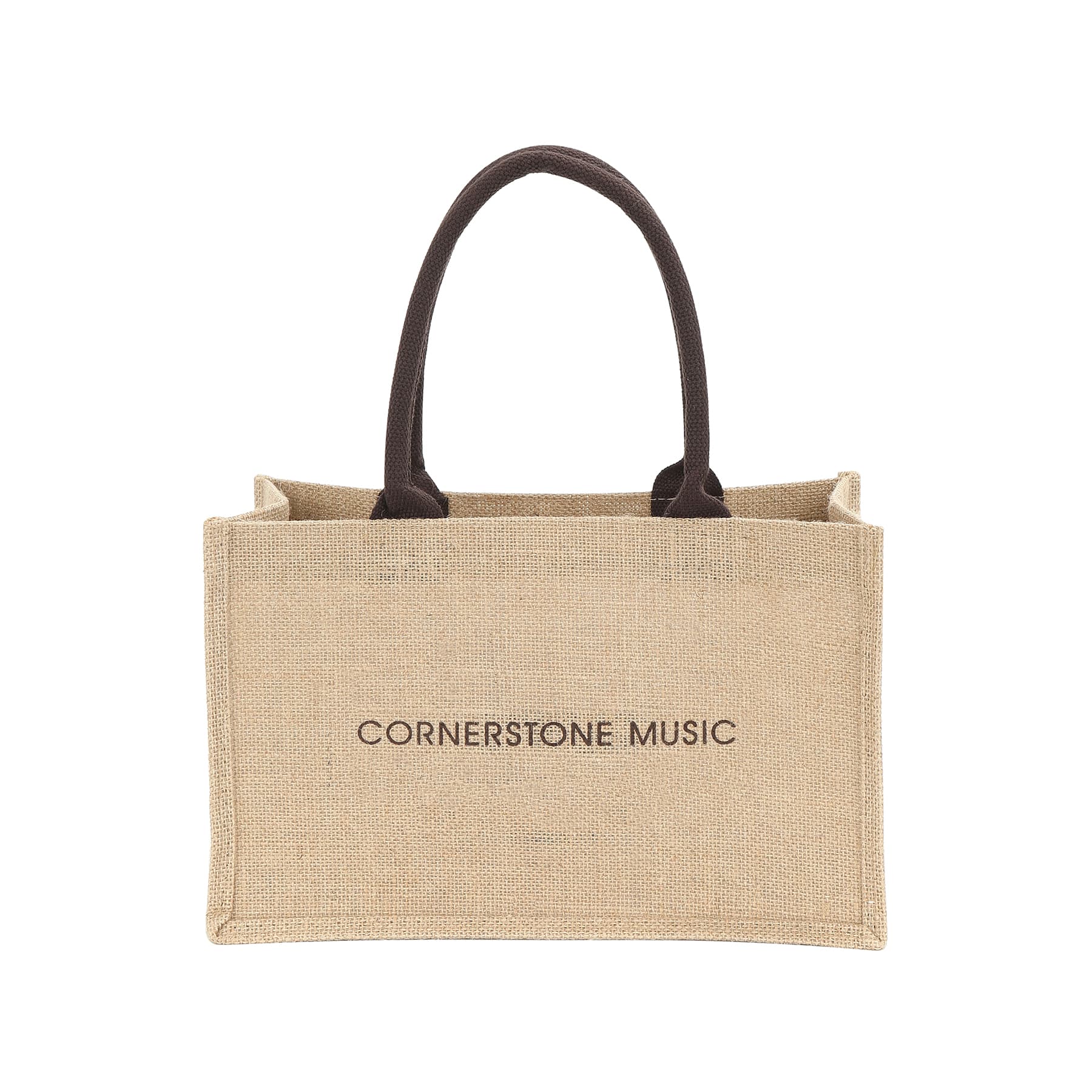 Jute Canvas Two Tune Tote Bag- Full Colored Imprint thumbnail 2