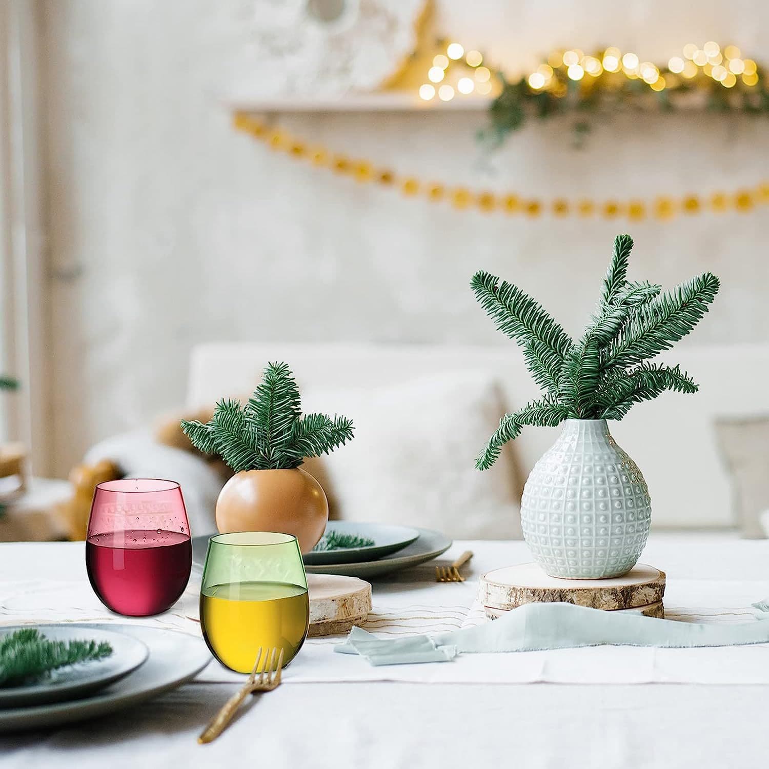 16 oz Multicolor Reusable Plastic Stemless Wine Tumbler thumbnail 4