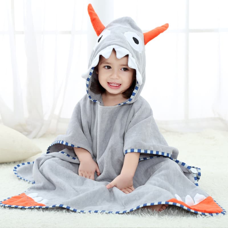 Kids Bath Pool Beach Towel Robe With Hood thumbnail 5