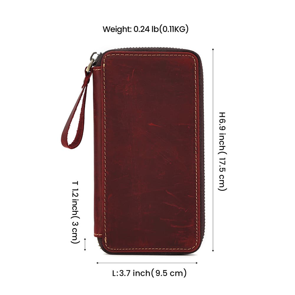 Genuine leather stationery box pencil case wallet thumbnail 8
