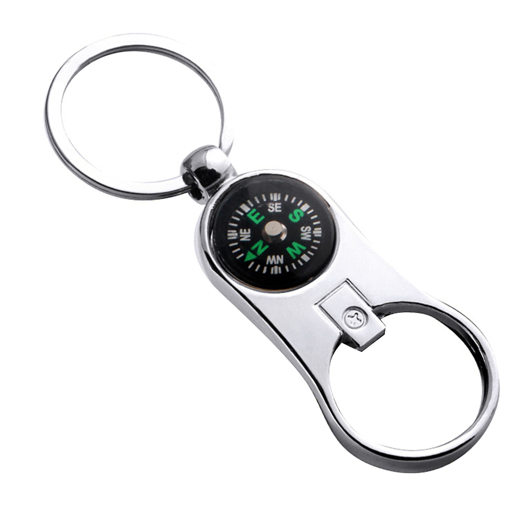 Metal Bottle Opener Compass Keychain thumbnail 3