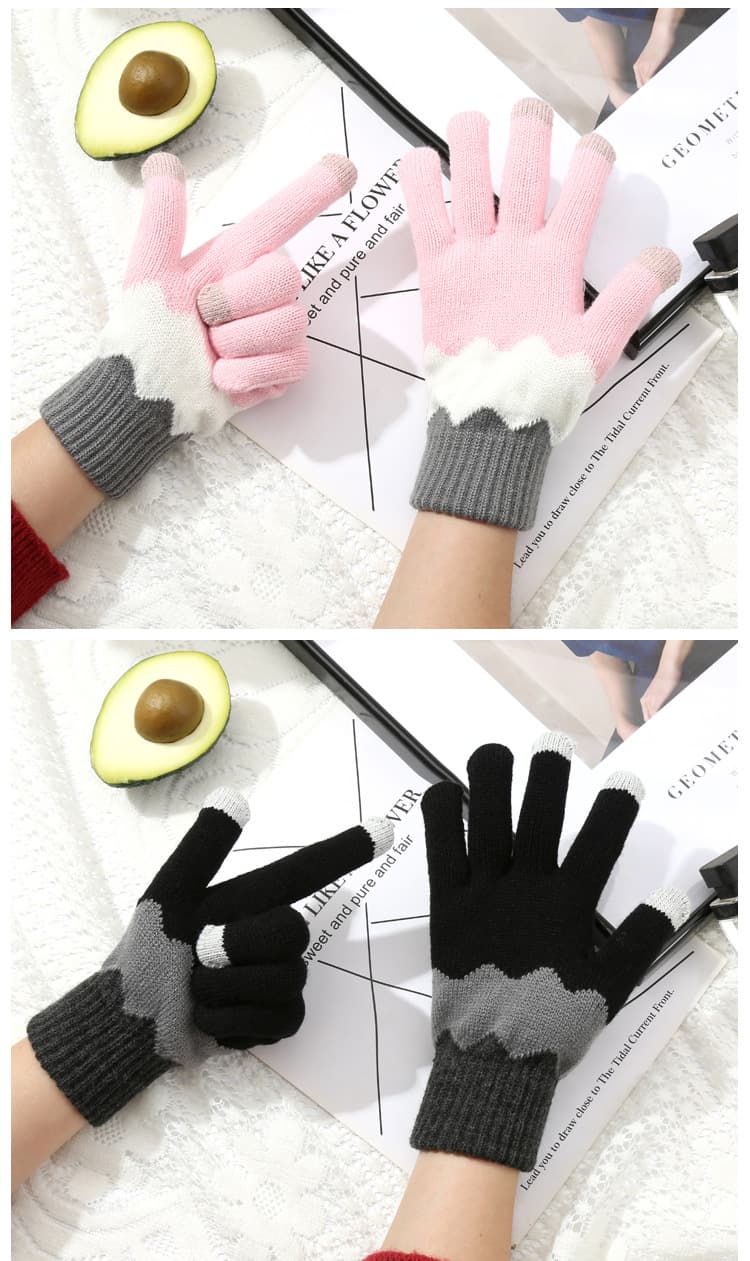 Winter Warm Knitted Touchscreen Gloves thumbnail 5