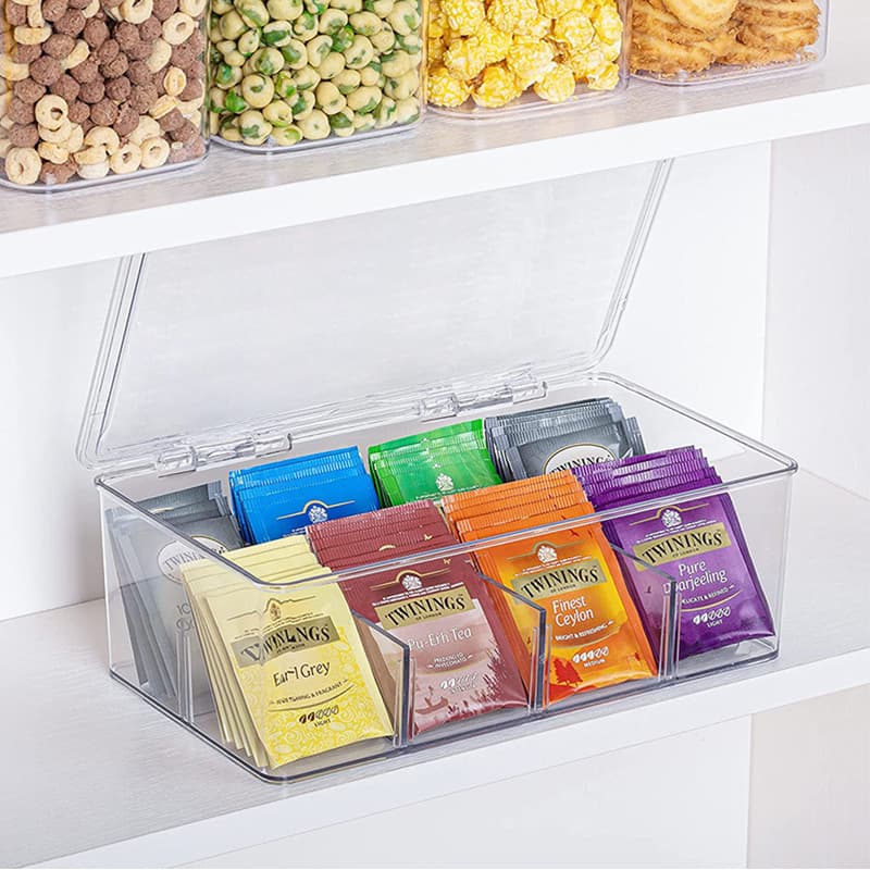 Plastic Tea Bag Divided Storage Organizer Container Box thumbnail 2