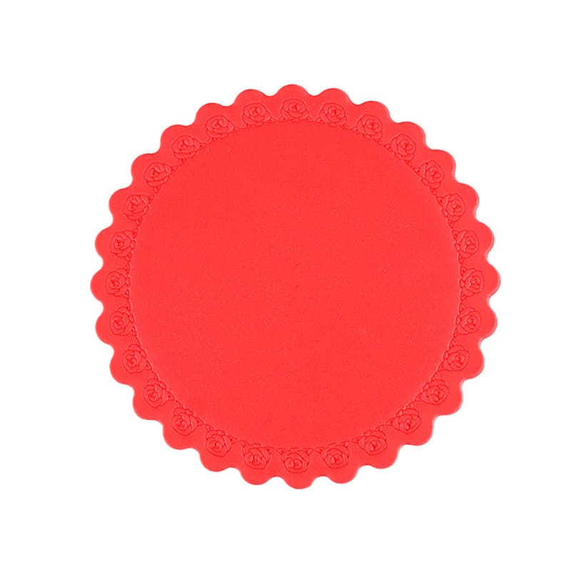 Non Slip Coasters Rose Edge Cup Pad Silicone Coaster thumbnail 6