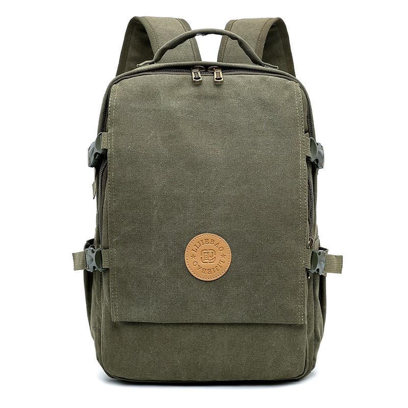 Vintage Canvas Backpack for Men Women thumbnail 4