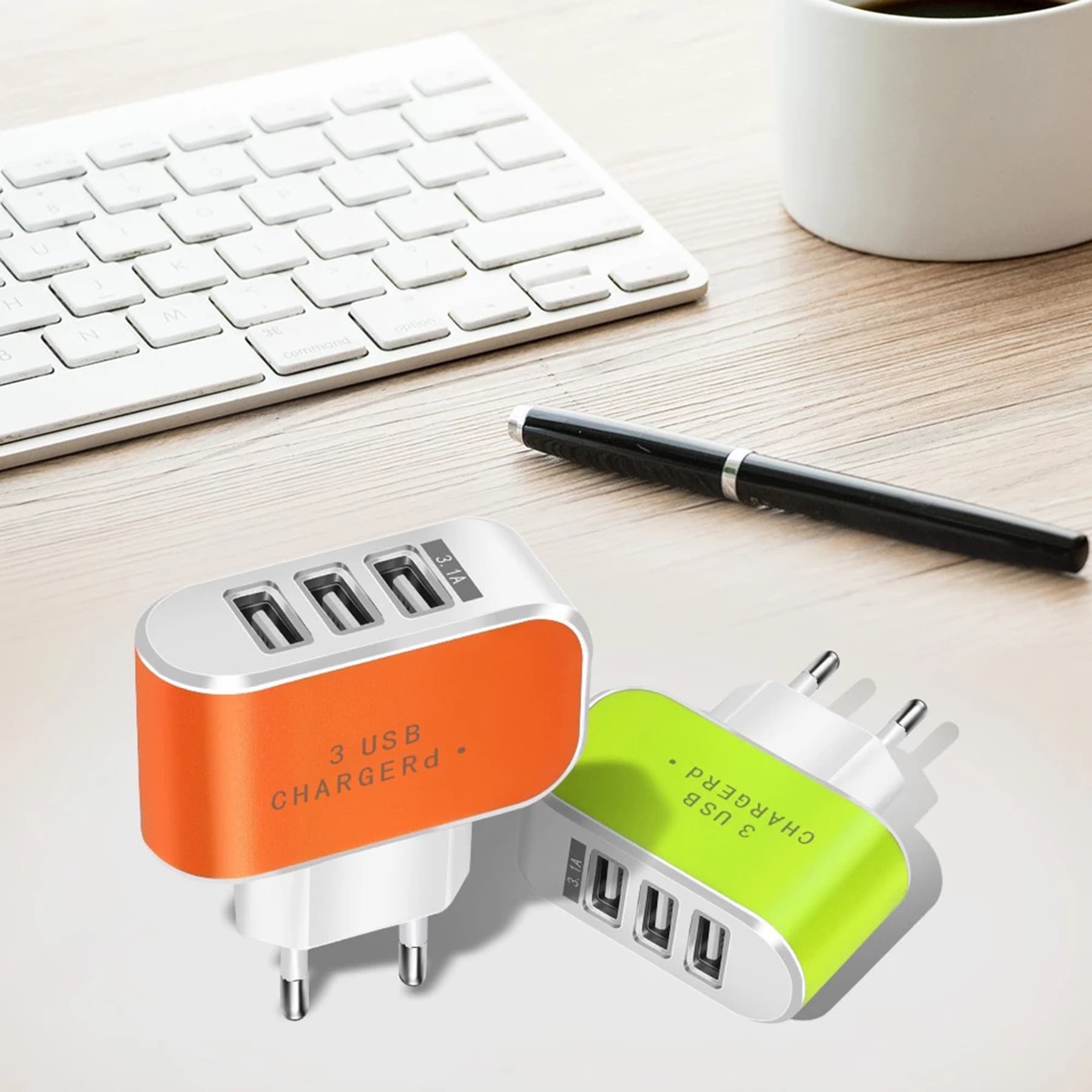 3-Port Usb Traveling Plug