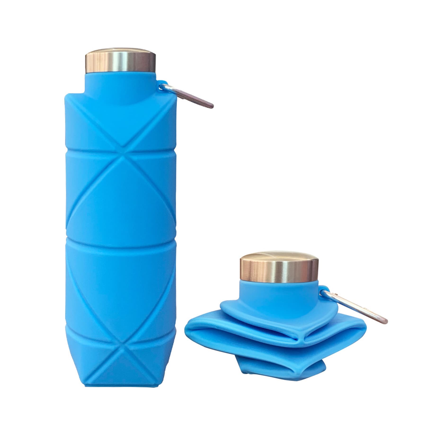 24 Oz Big Capacity Silicone Folding Sprots Water Bottle thumbnail 3