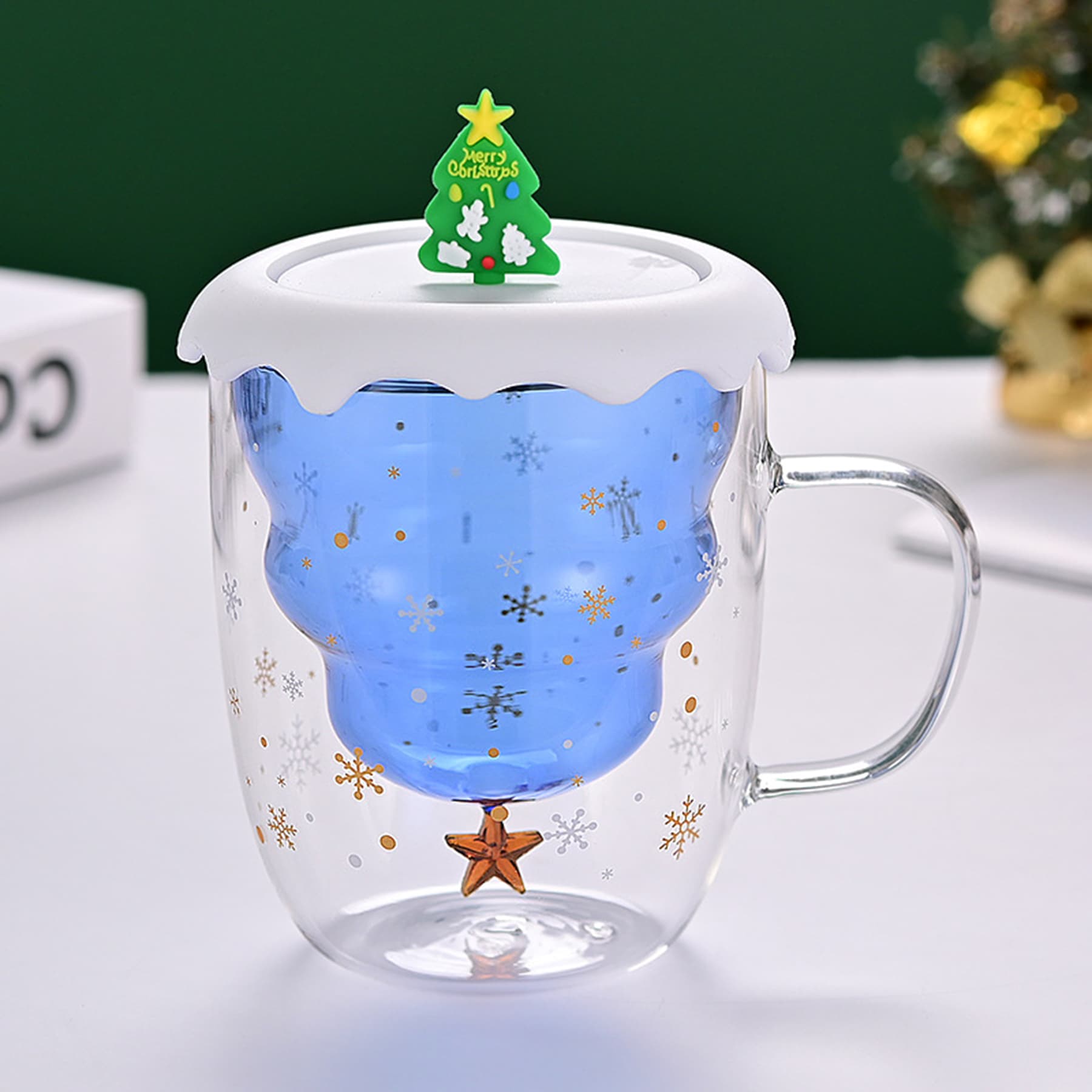 10 Oz Double Wall Christmas Glasses Coffee Mug