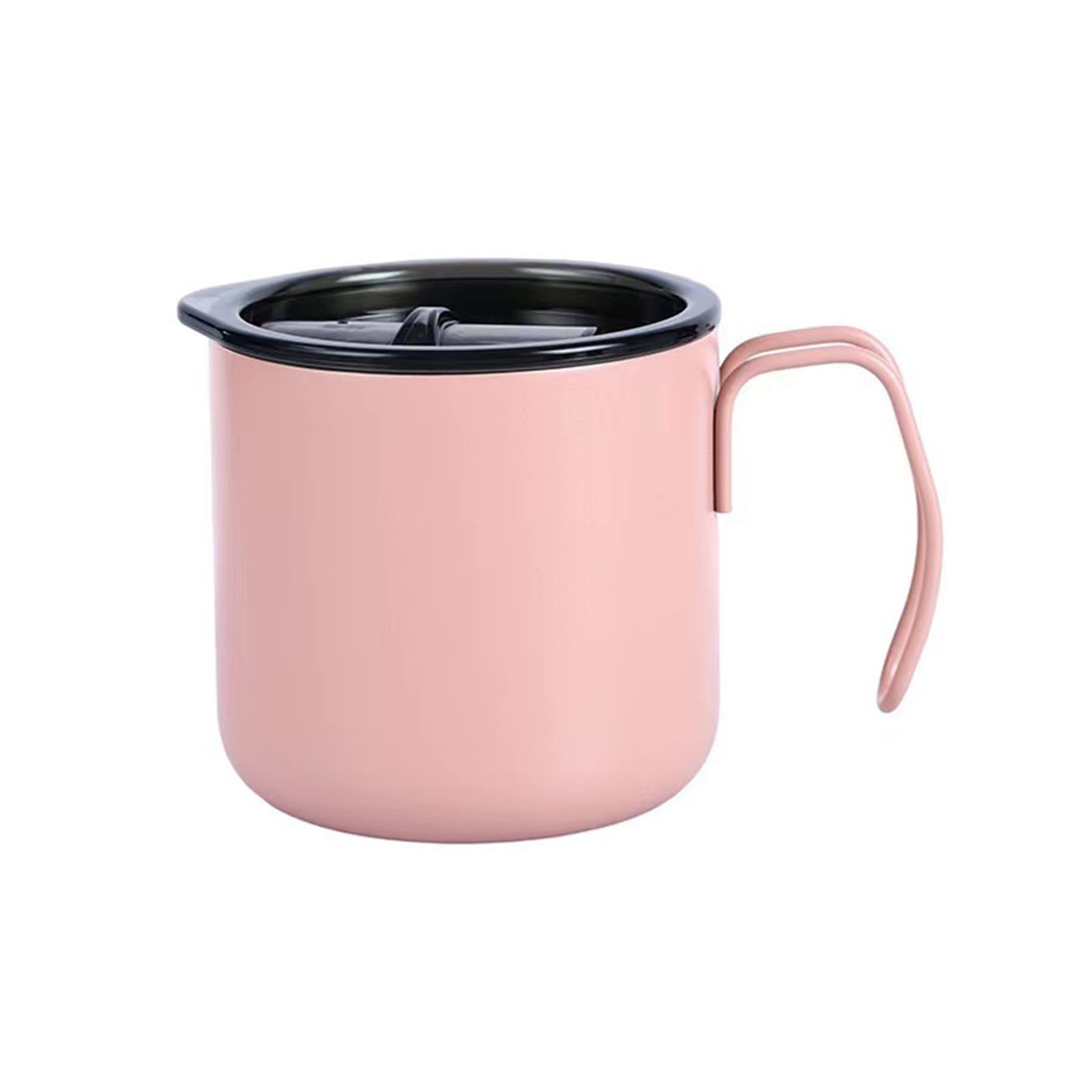 12 oz Stainless Steel Coffee Mug with Handle and Lid thumbnail 2