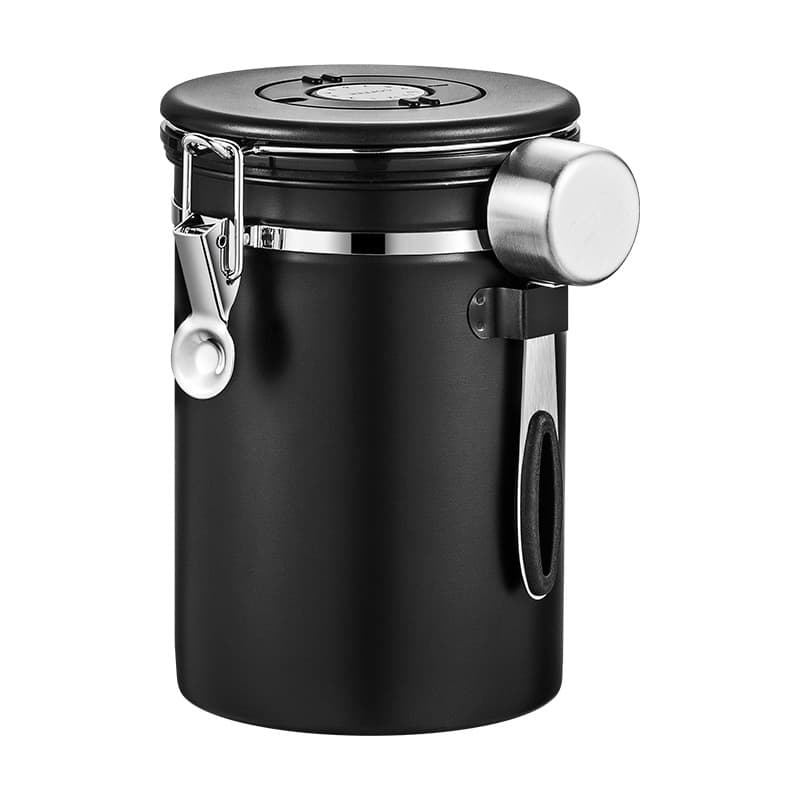Stainless SteeCoffee Canister with Date Tracker and Scoop thumbnail 3