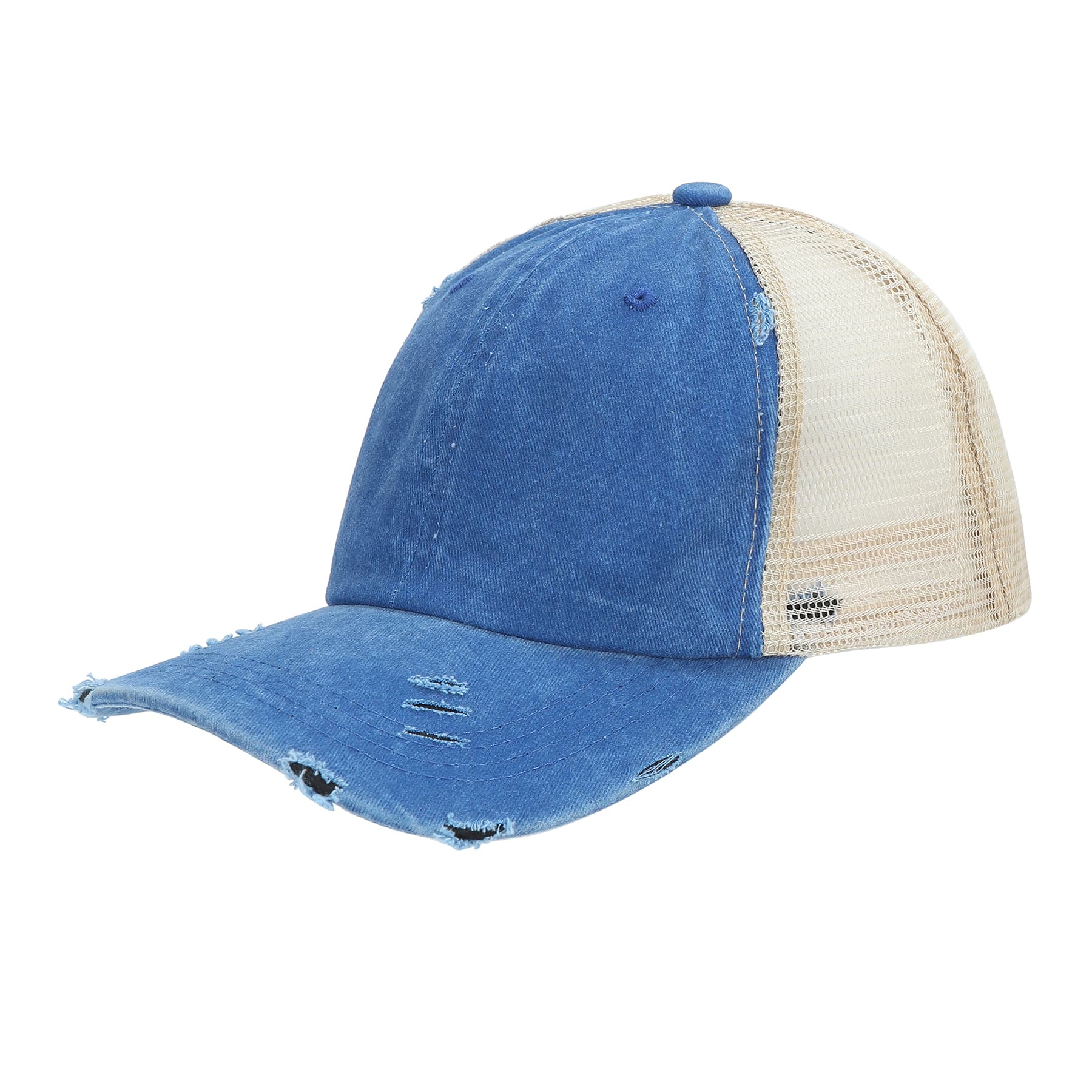 Adjustable Washed Cotton Ponytail Baseball Cap thumbnail 2