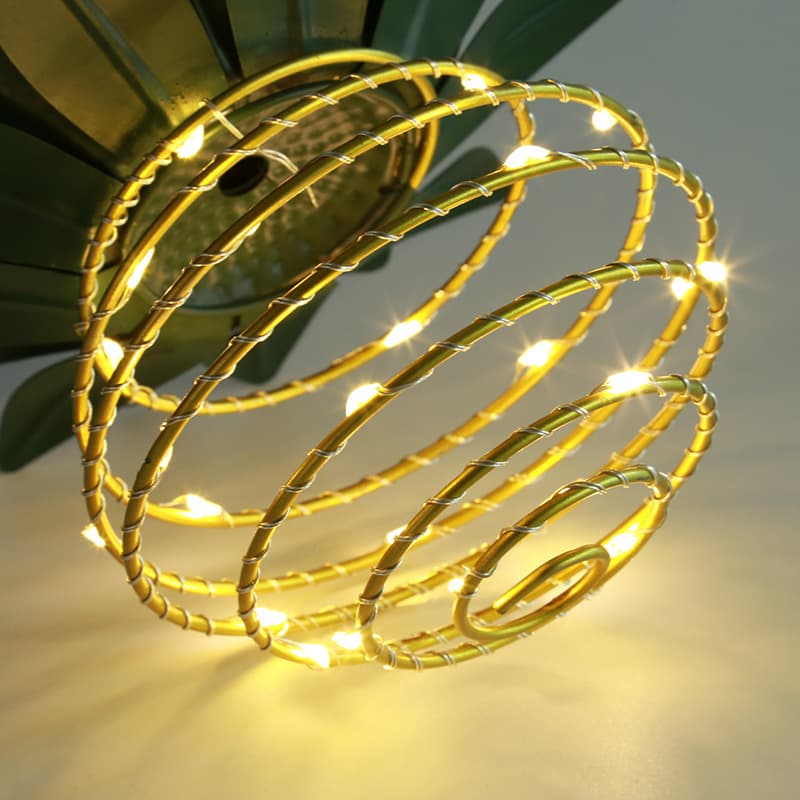 Pineapple Shaped Iron Solar Lantern thumbnail 4