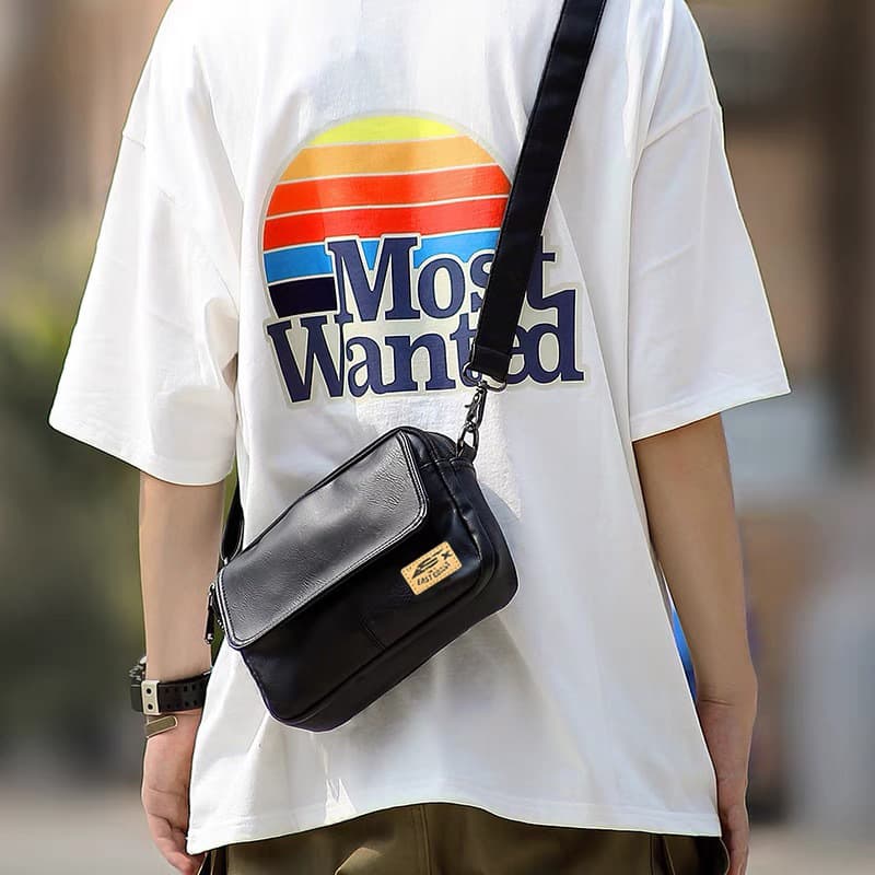 Diagonal Span Leather Bag thumbnail 7