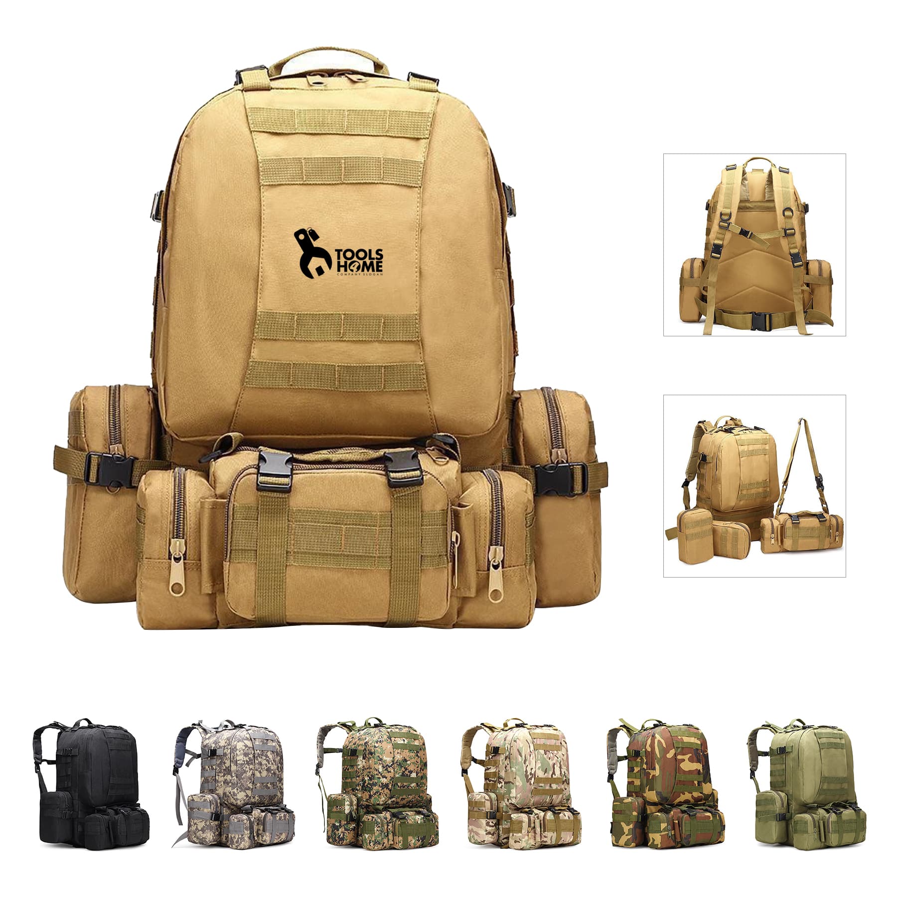 60L Molle Military Tactical Backpack