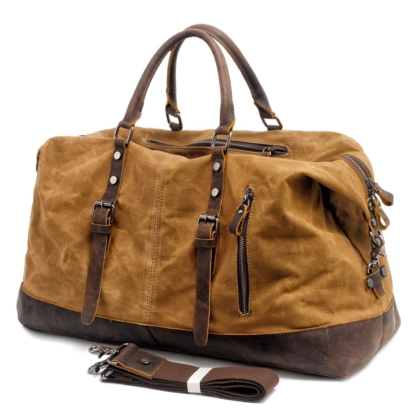 Canvas Waxed Vintage Wear resistant Storage Duffel Bag