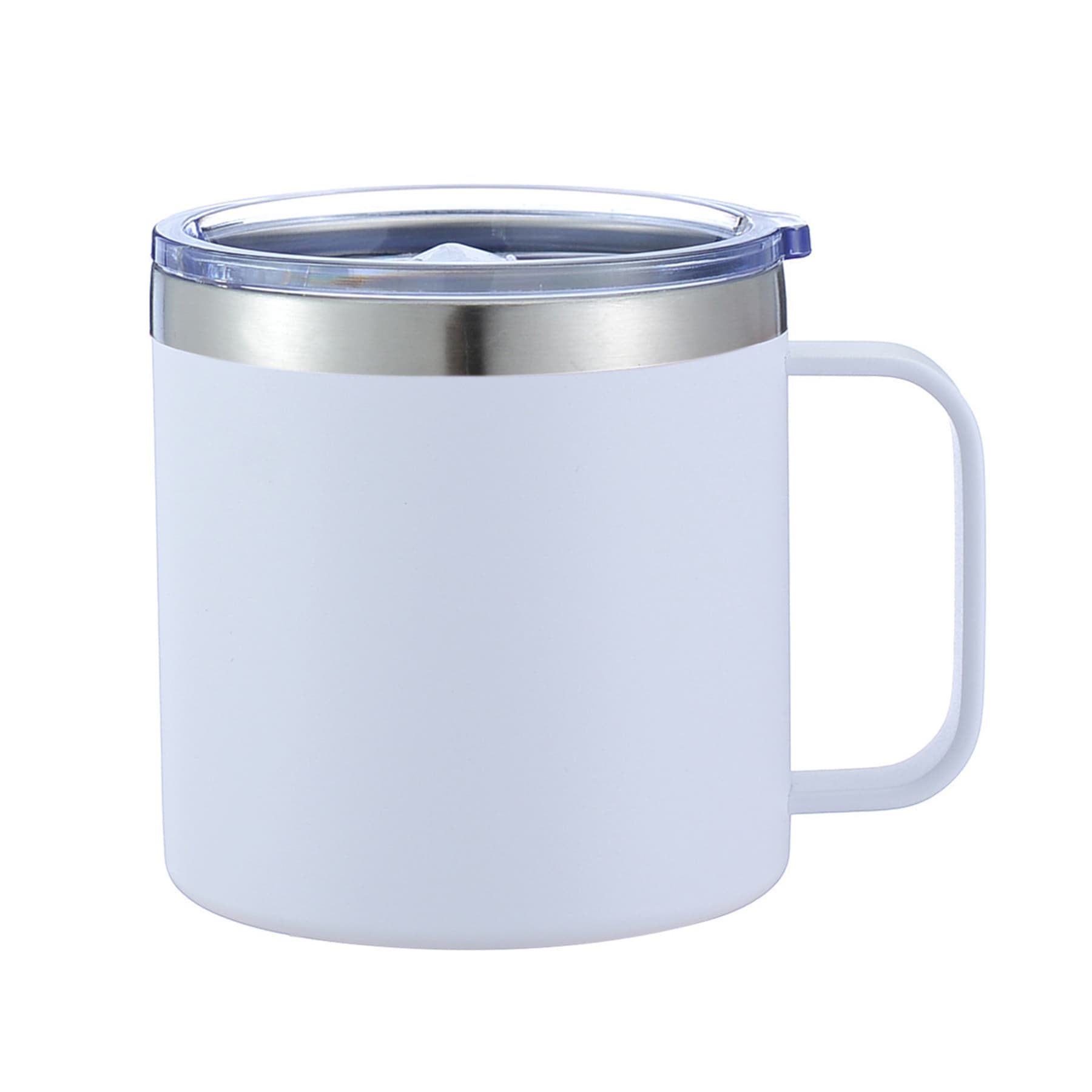14Oz Stainless Steel Vacuum Camping Mug With Handle thumbnail 6