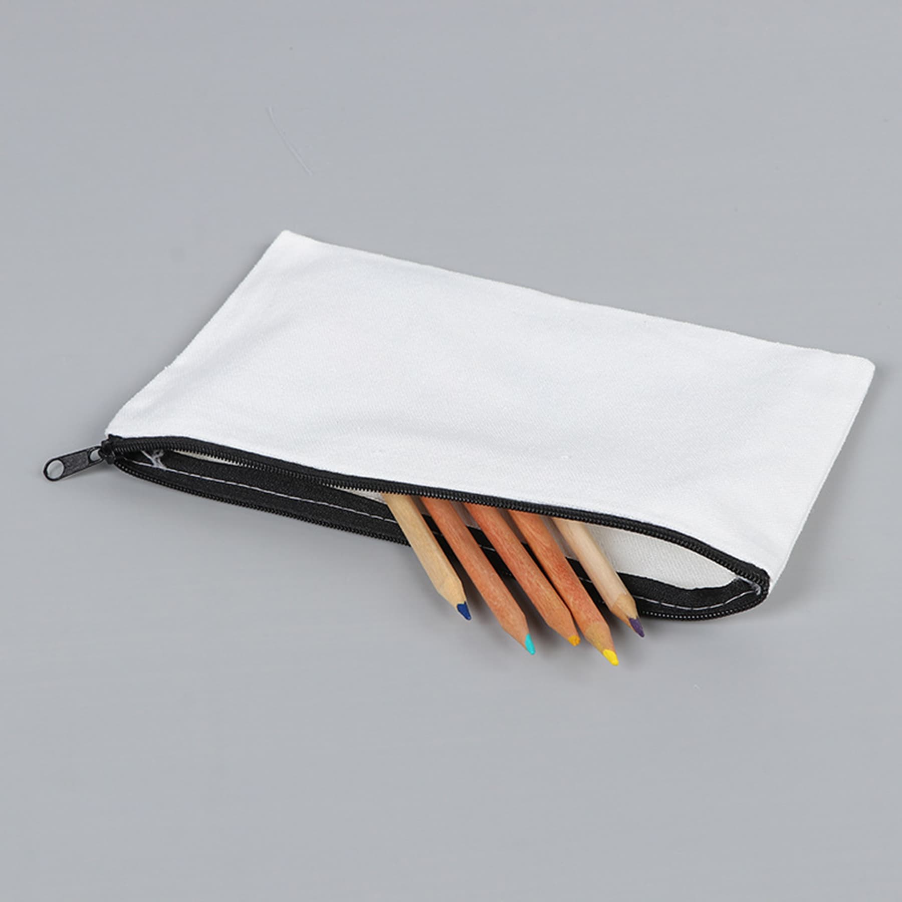 Canvas Zipper Cosmetic Pouch thumbnail 6