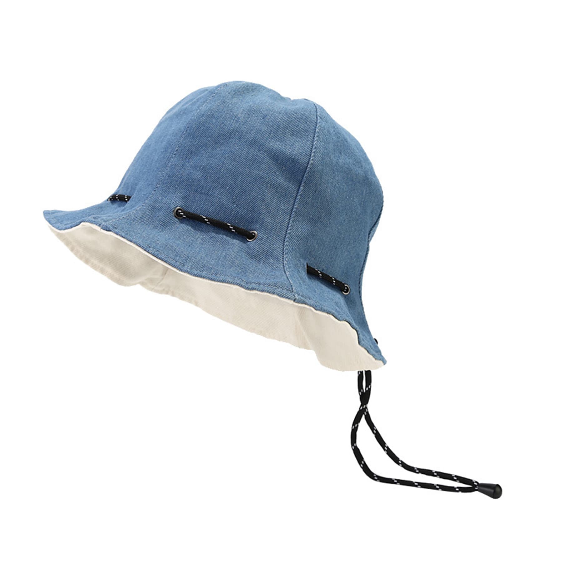 Foldable Jean Fabric Bucket Hat thumbnail 2