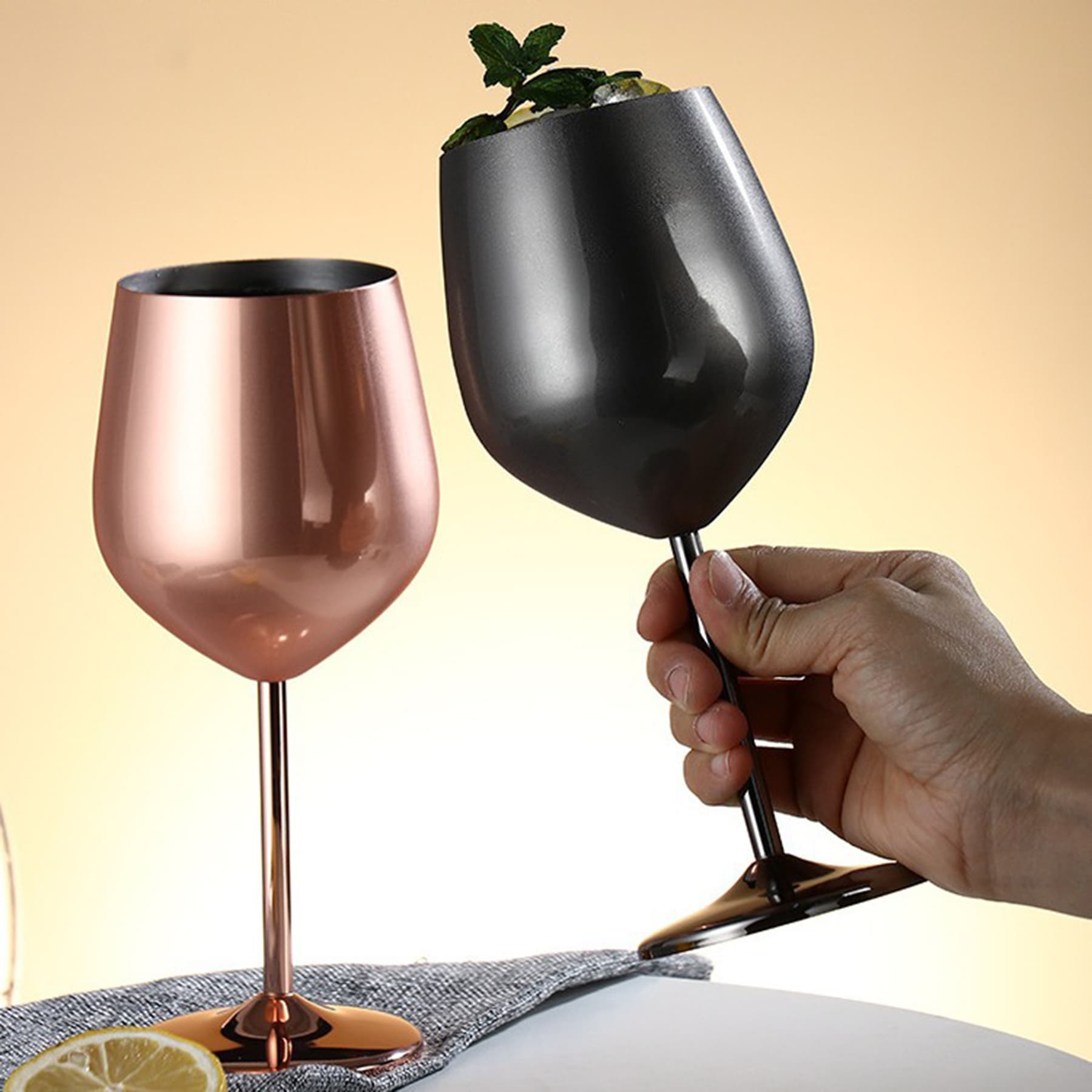 Stainless Steel Champagne Wine Glass thumbnail 12