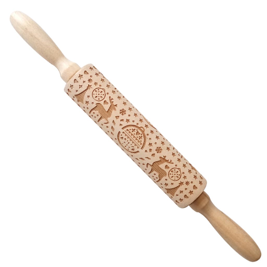 Christmas Wooden Rolling Pin