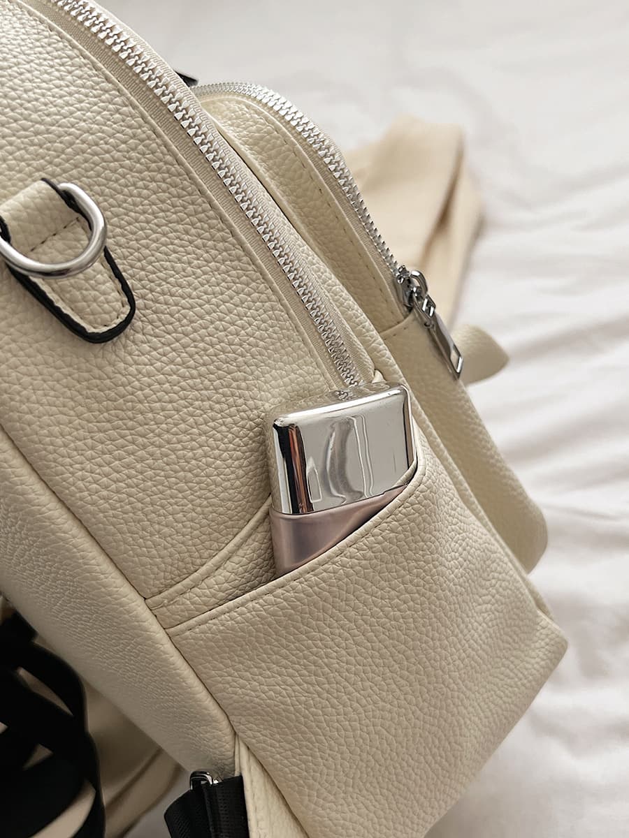 PU leather Large-capacity casual compact backpack thumbnail 5