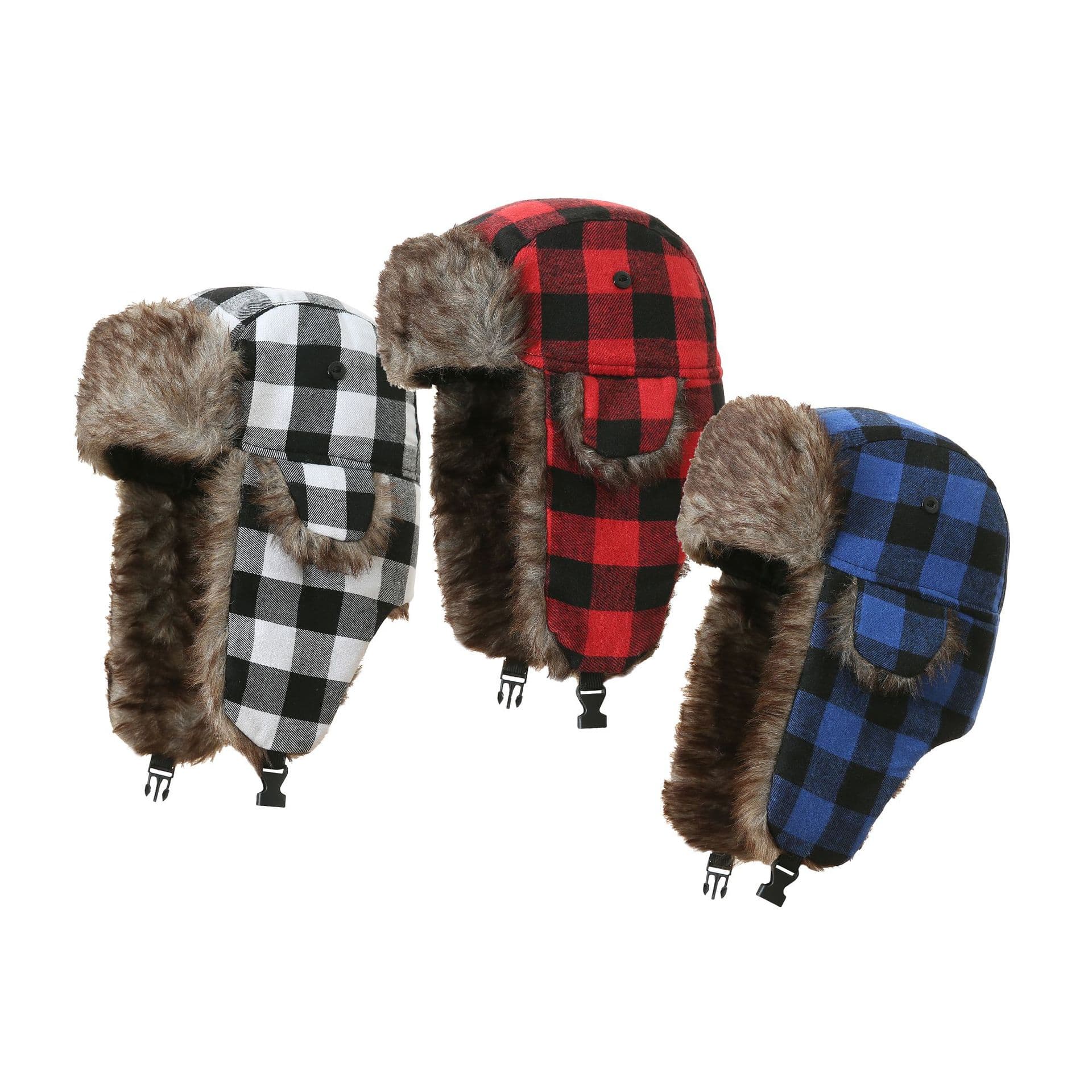 Adult Plaid Unisex Winter Trooper Hat thumbnail 6