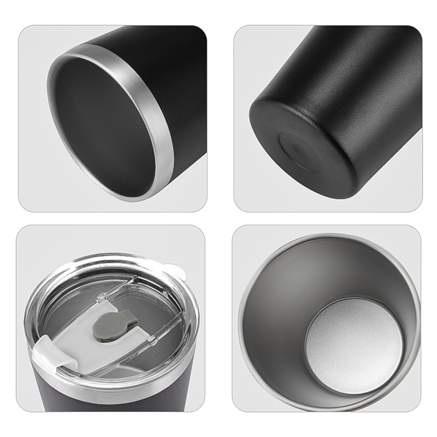 8Oz Tumbler Stainless Steel Drinking Cup W/ Lid thumbnail 3