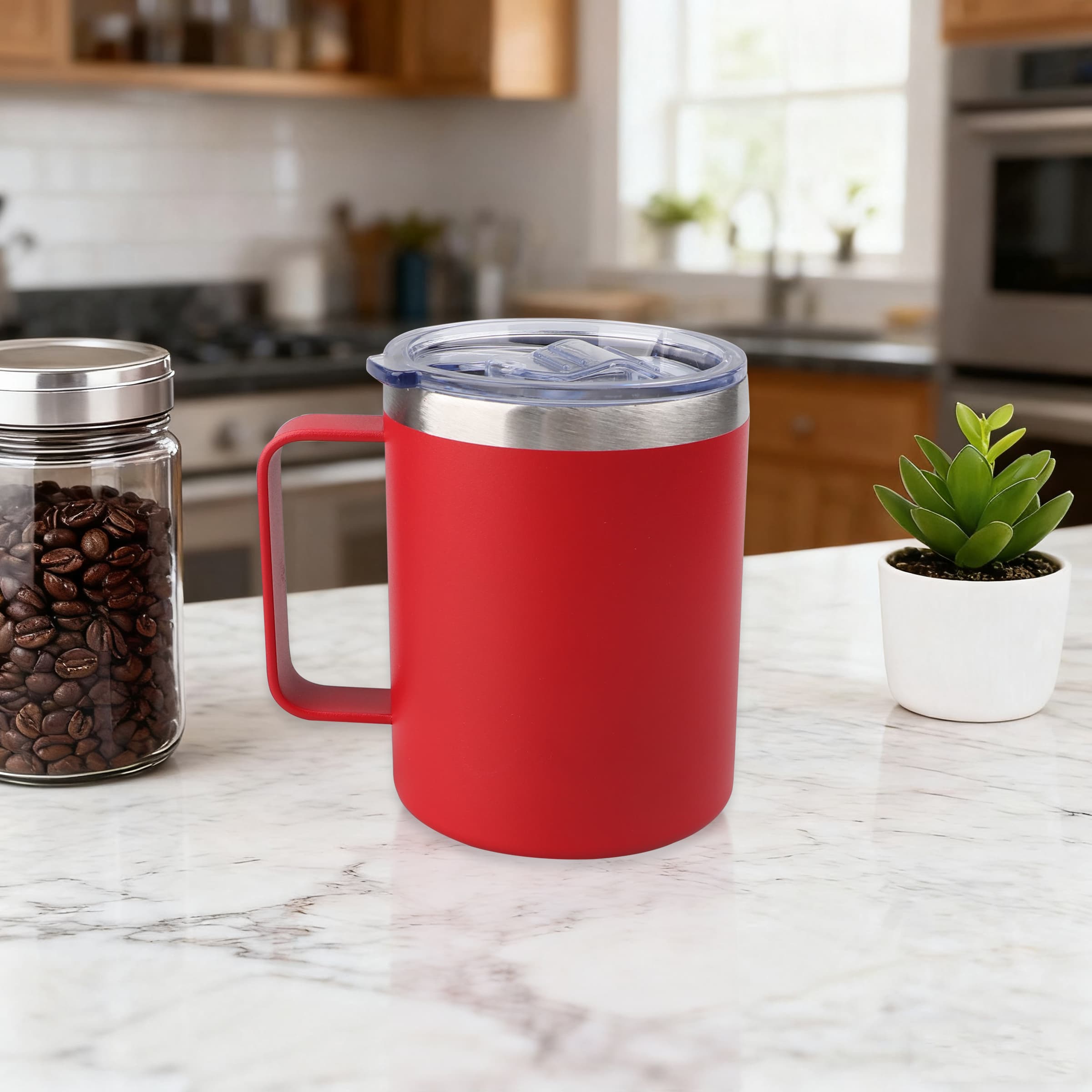 12 Oz Custom Insulated Coffee Mug Tumbler W/ Slid Lid thumbnail 9