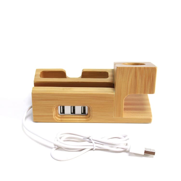 Bamboo Charging Station for Multiple Devices thumbnail 2