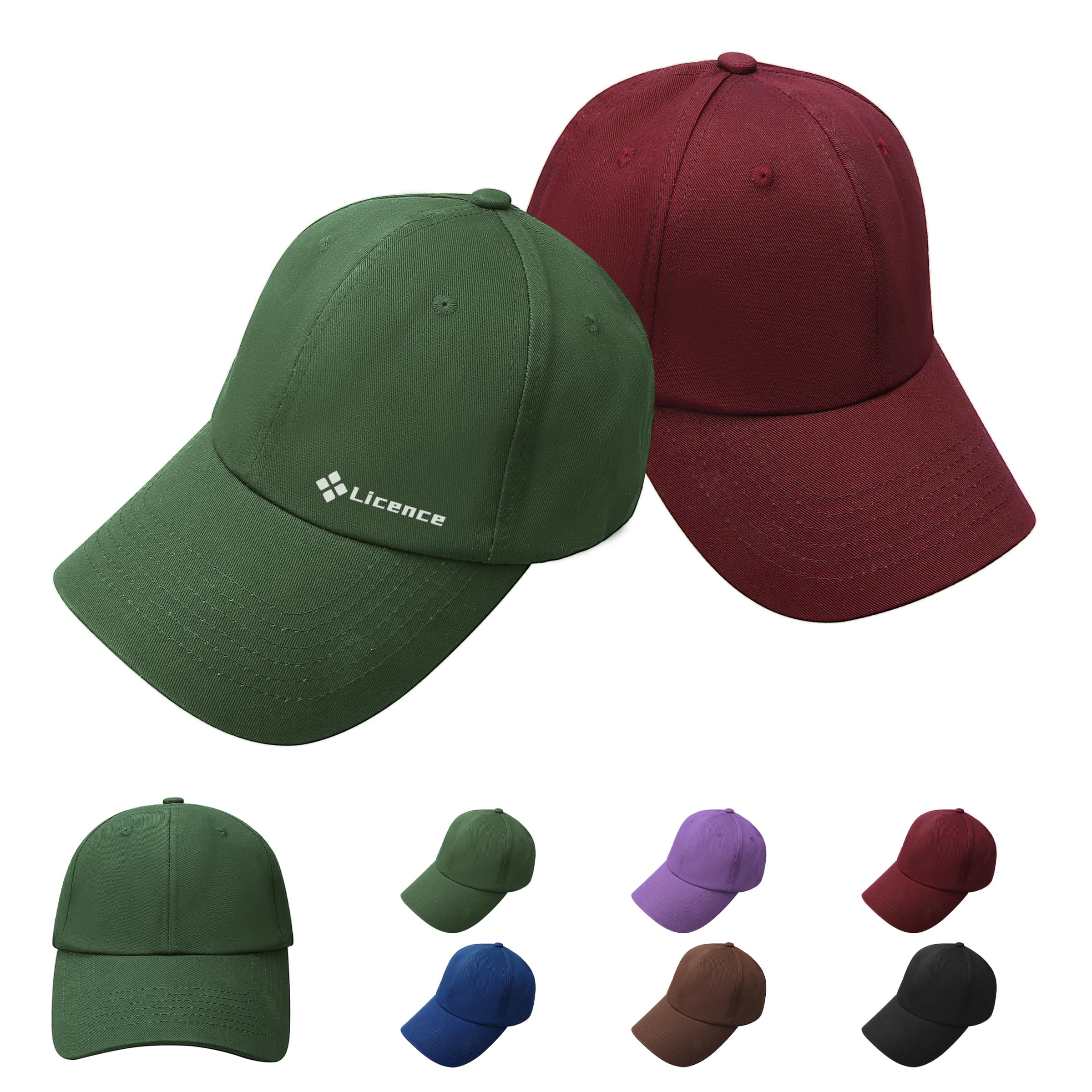 6 Panel Adjustable Unstructured Cotton Twill Baseball Cap thumbnail 2