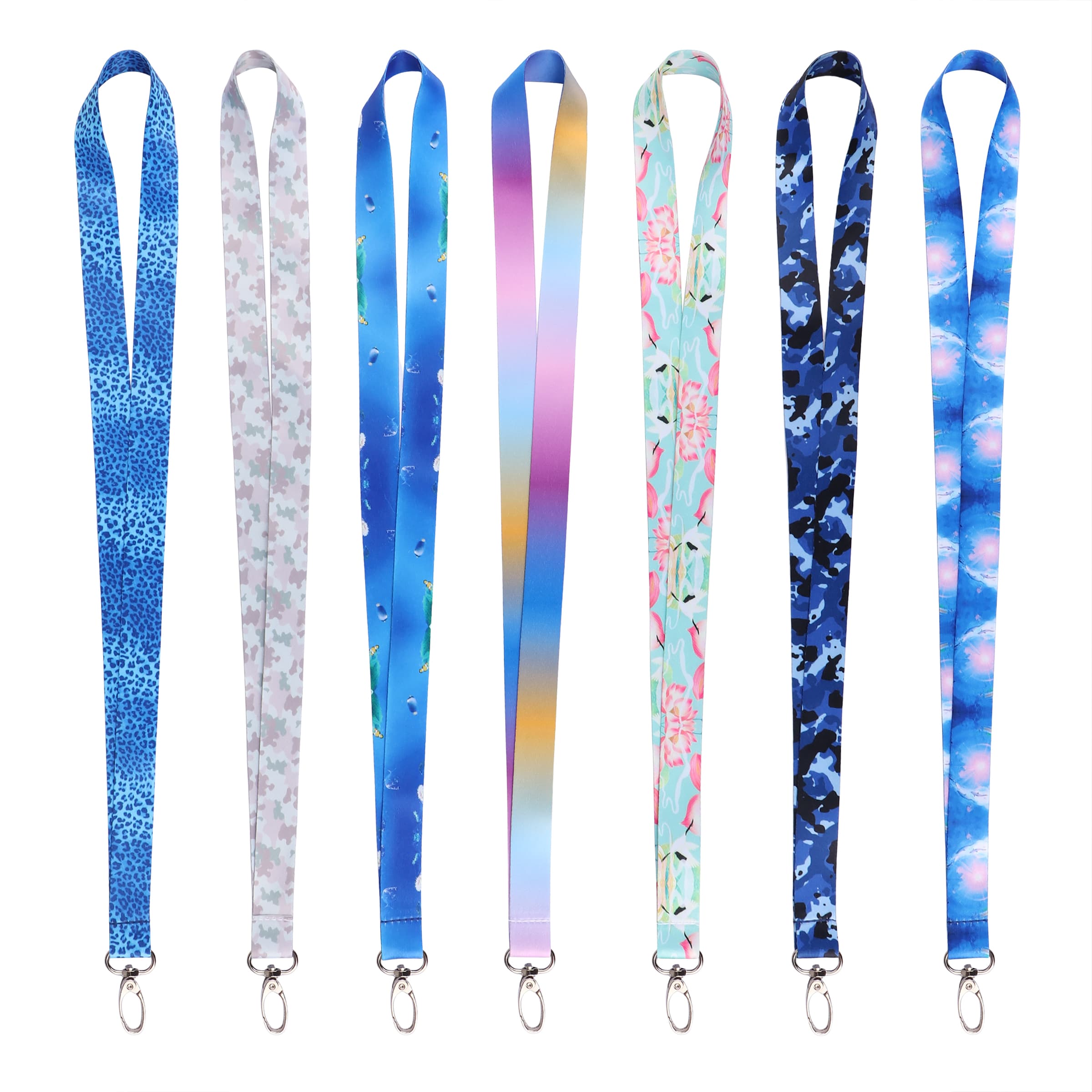 3/4" Customized Polyester Lanyard Strap W/ Oval Metal Hook