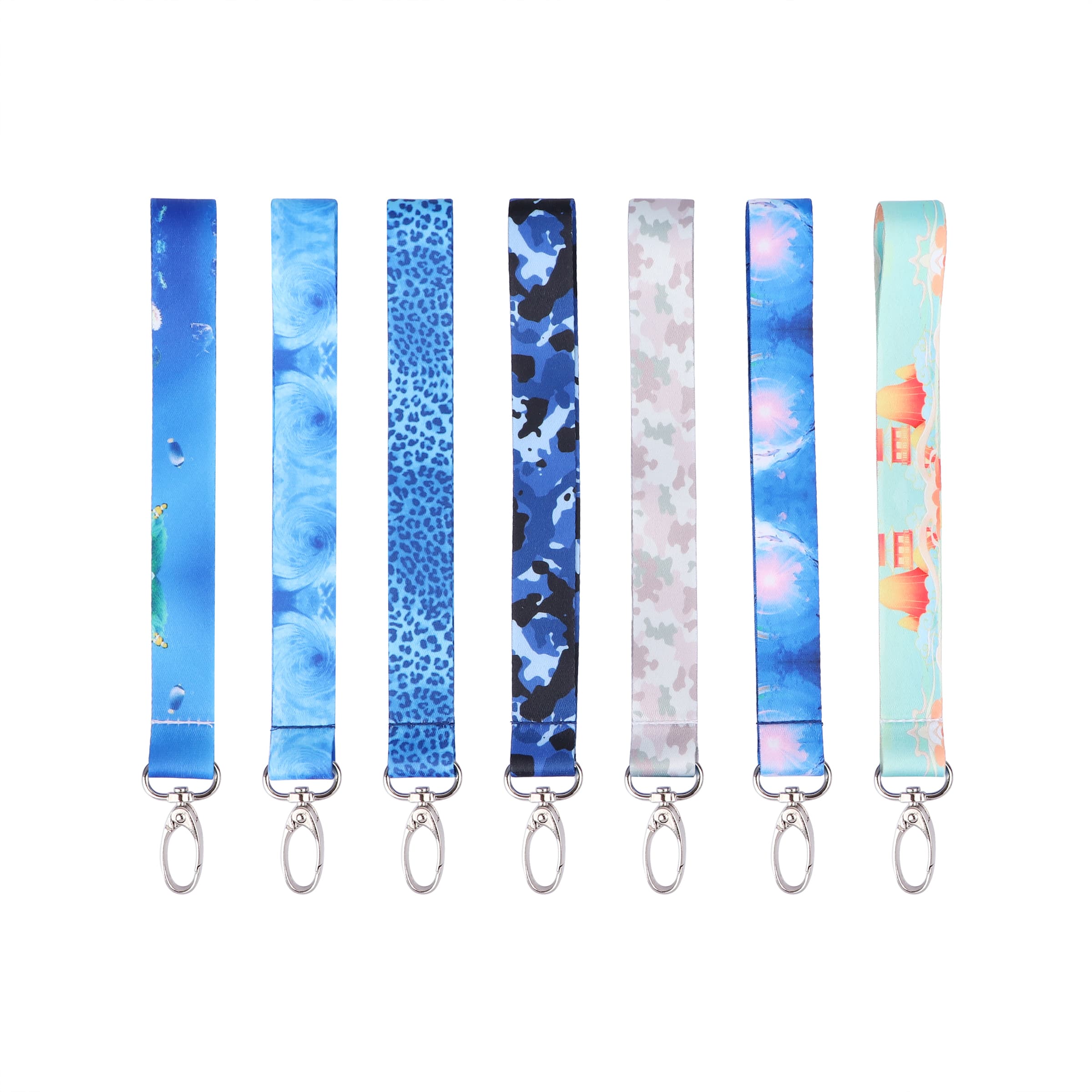 3/4" Custom Polyester Wrist Lanyard Keychain W/ Snap Hook