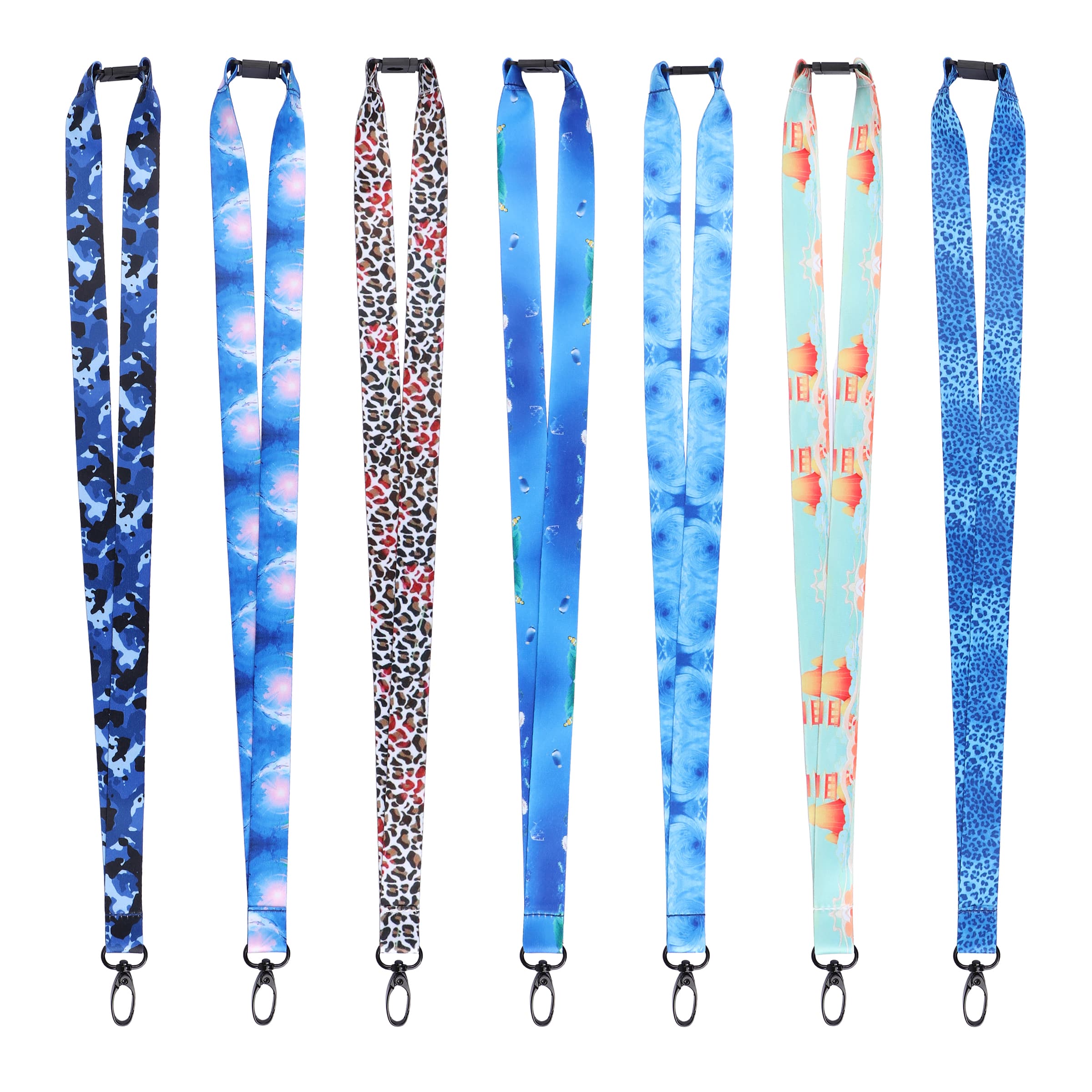 3/4" Polyester Breakaway ID Lanyard W/ Black Snap Clasp thumbnail 3