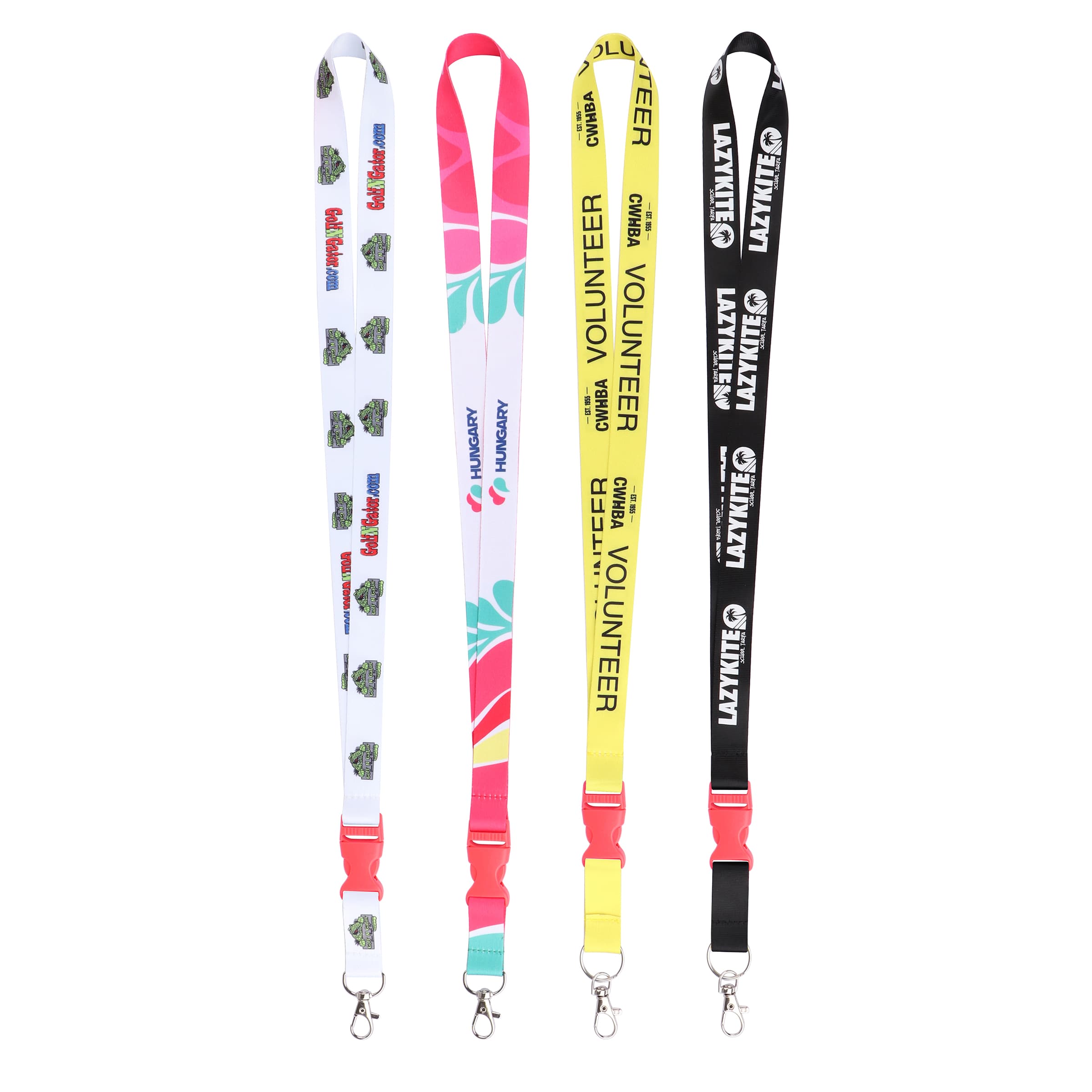 3/4" Polyester Detachable Lanyards Keychain W/ Swivel Hook thumbnail 6