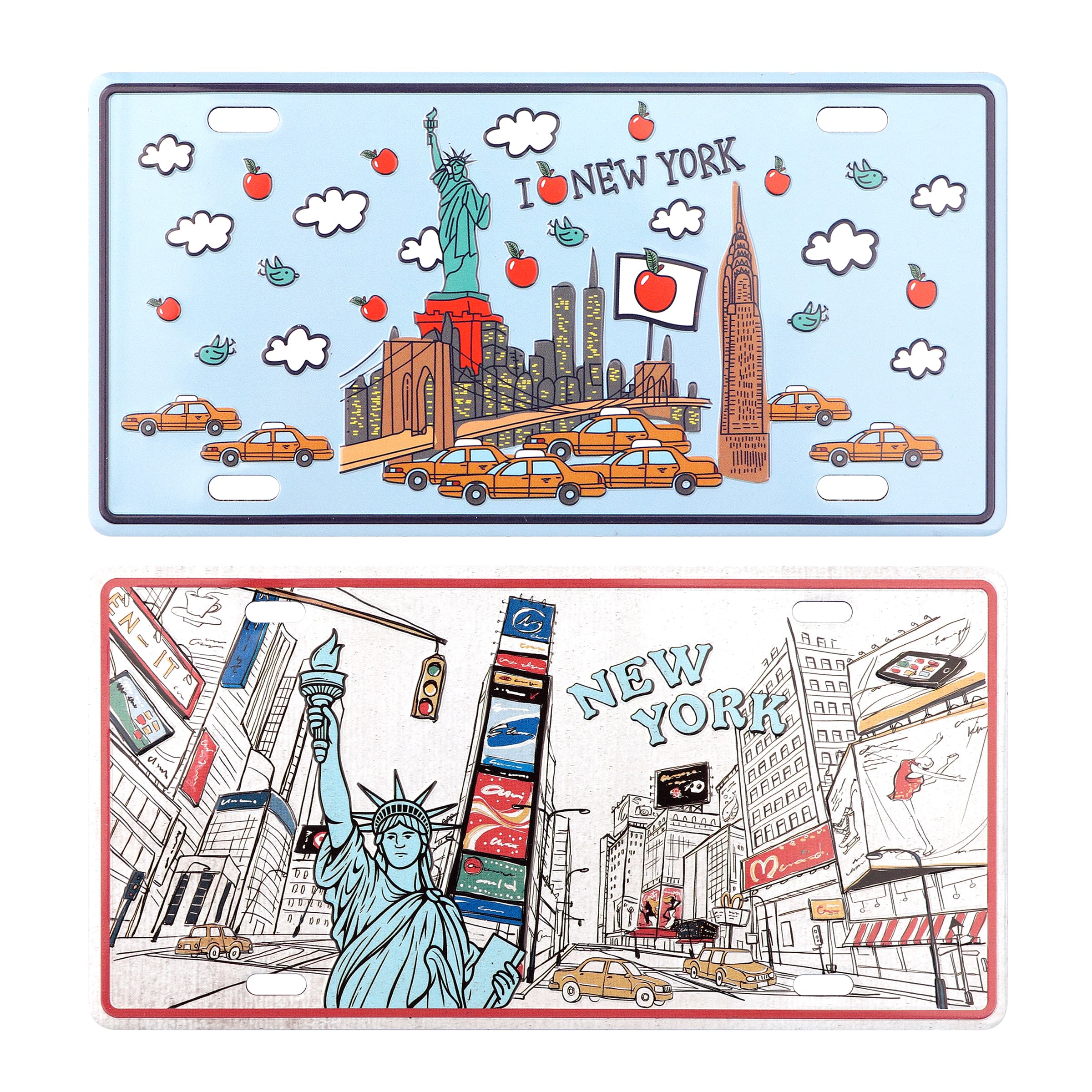 6"x3" Custom 3D Metal Mini License Plate Fridge Magnet thumbnail 4