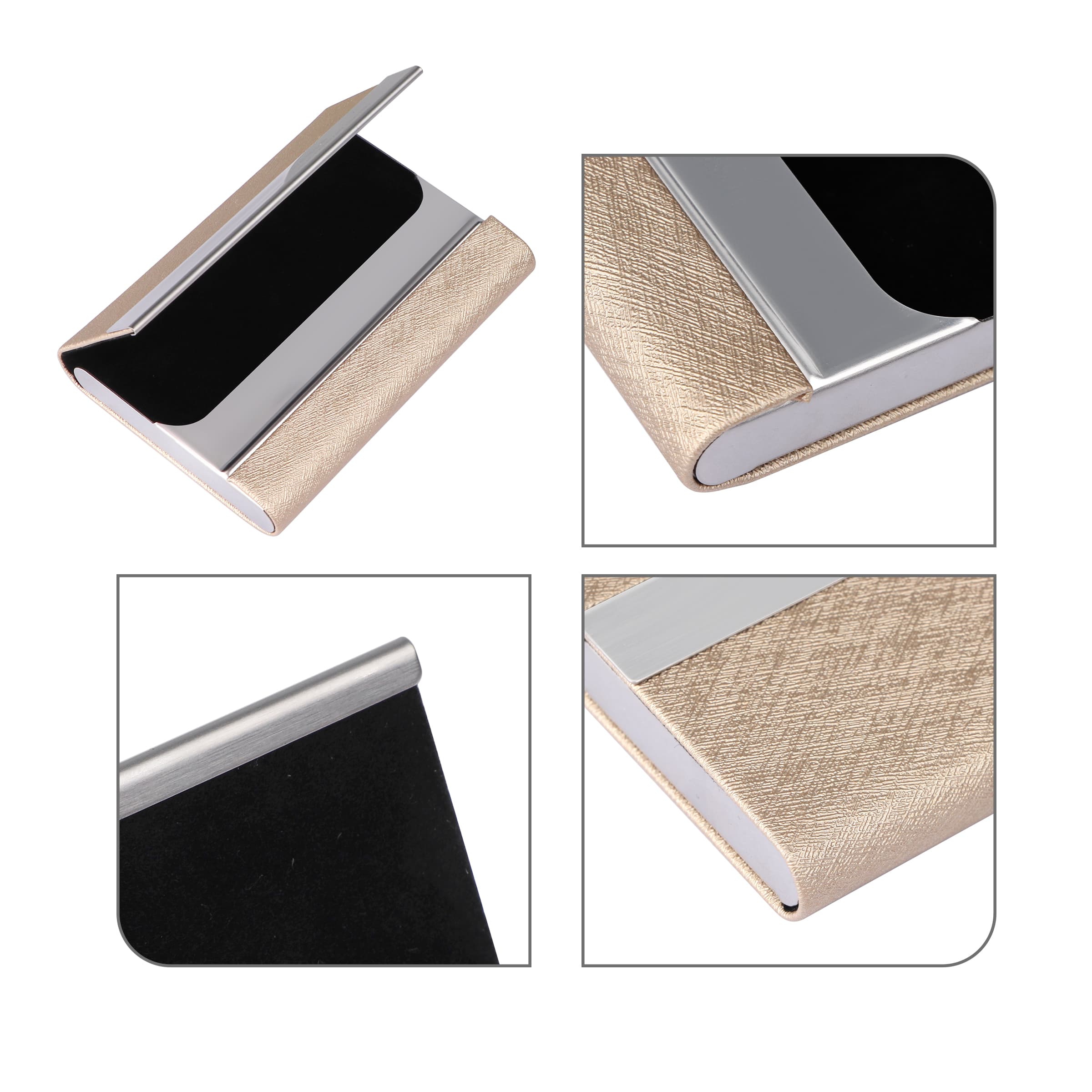 Stainless Steel Business Card Holder W/ Magnetic Closure thumbnail 5