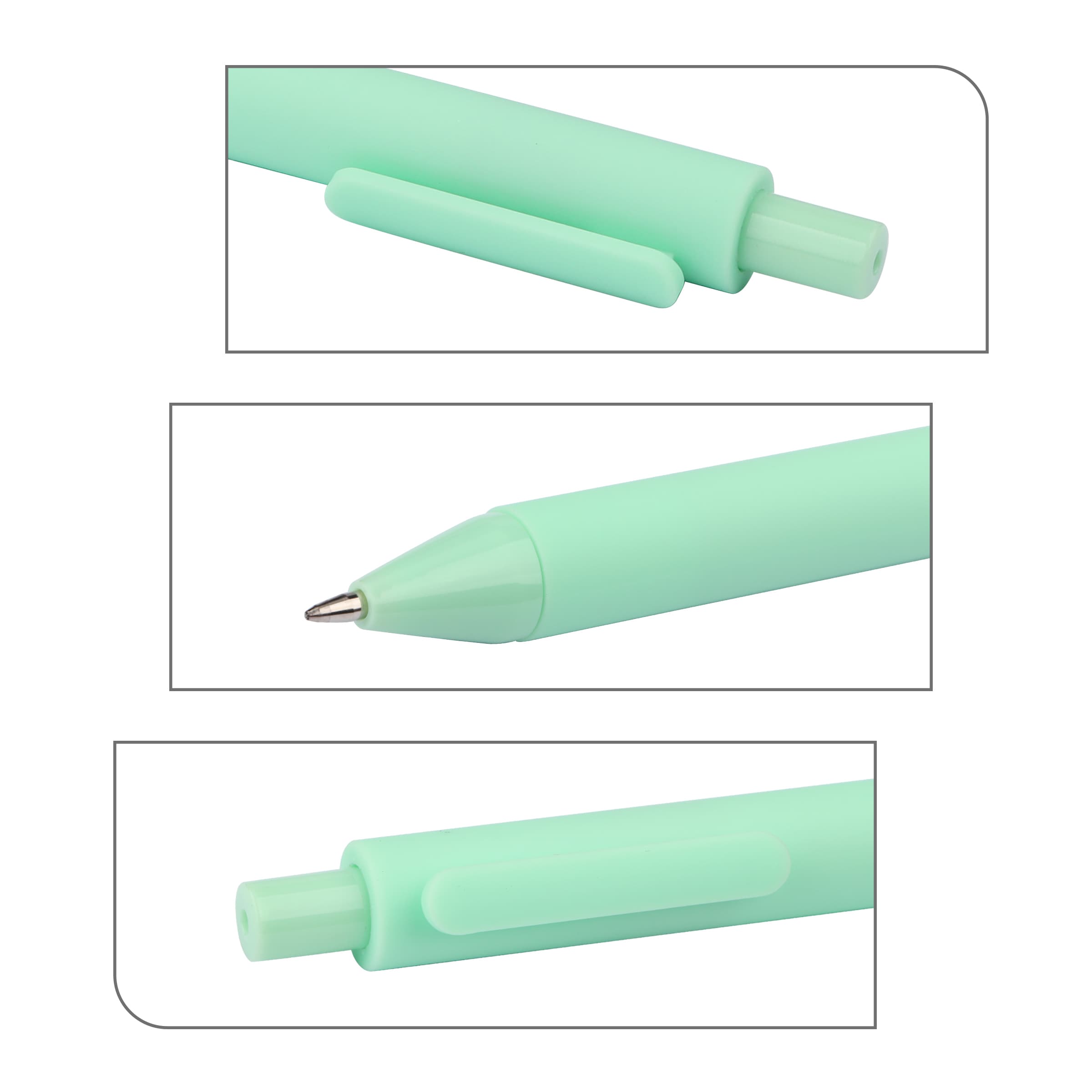 0.5mm Fine Point Plastic Retractable Gel Pens W/ Clip thumbnail 9