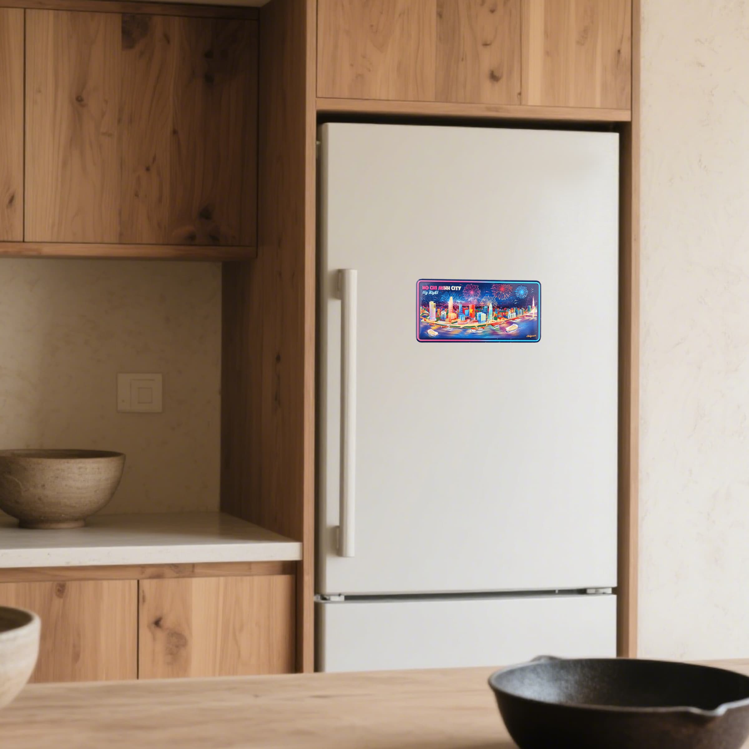 4.7"x 2.35" Embossed Custom 3D Metal Fridge Magnet Souvenir thumbnail 2