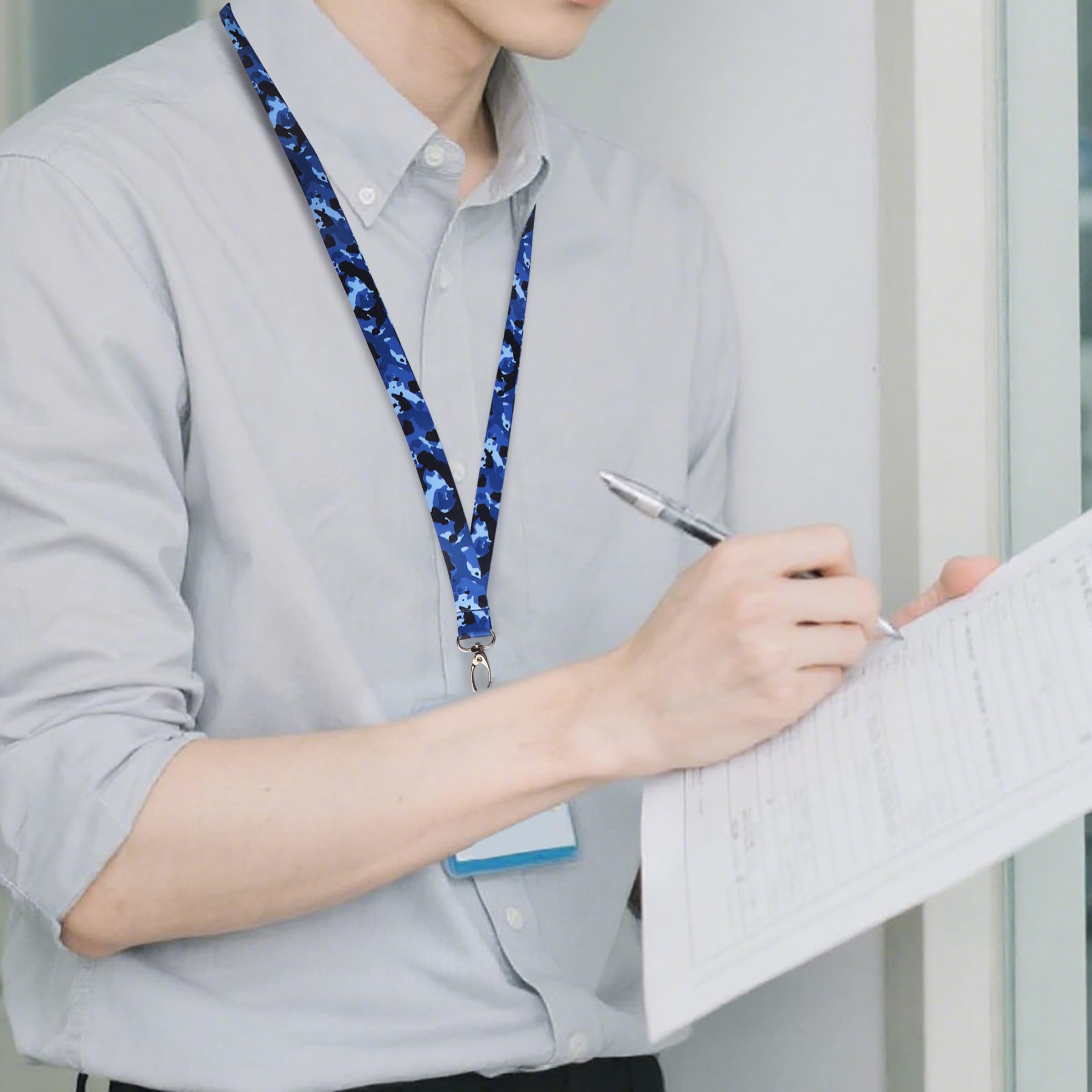 3/4" Customized Polyester Lanyard Strap W/ Oval Metal Hook thumbnail 3