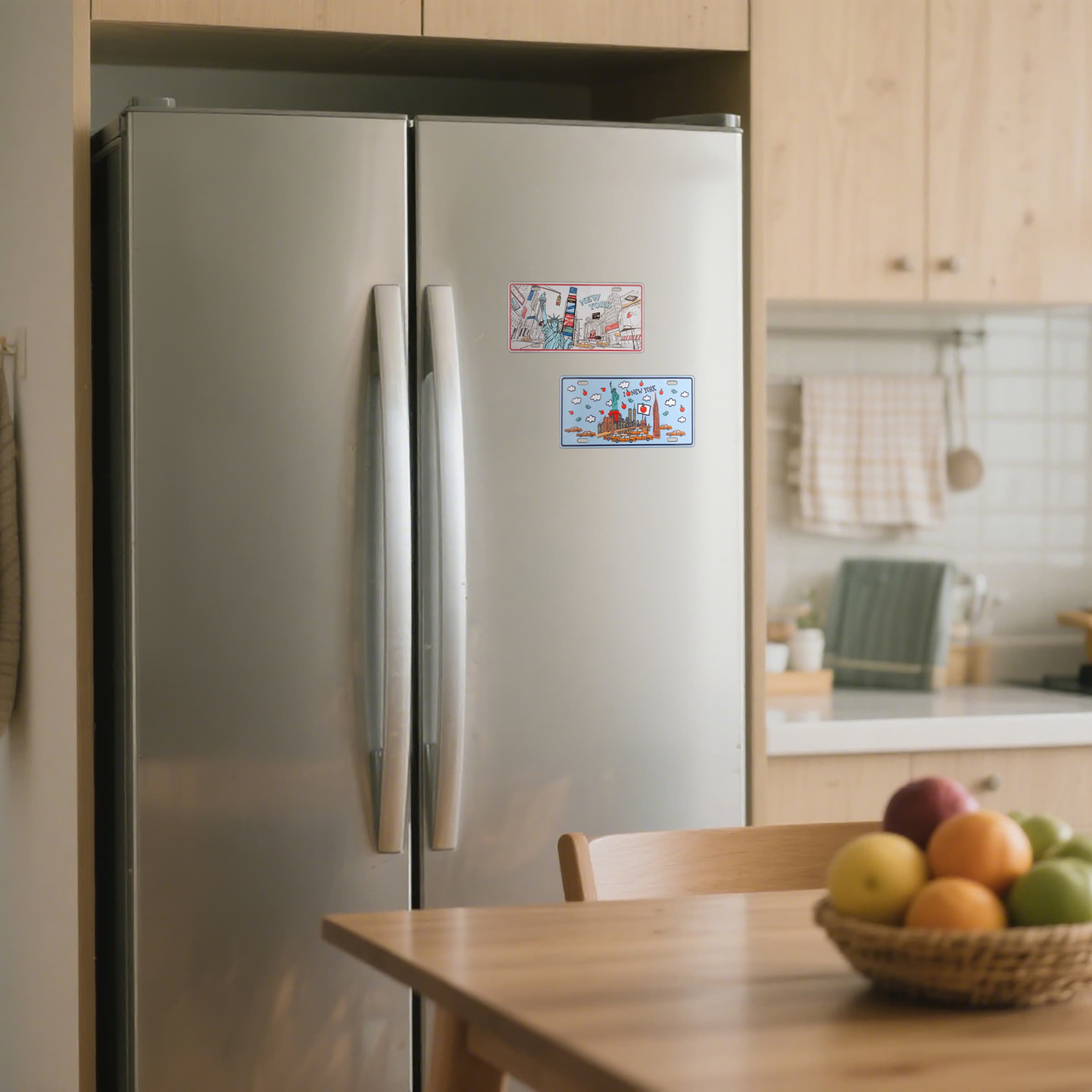 6"x3" Custom 3D Metal Mini License Plate Fridge Magnet thumbnail 2