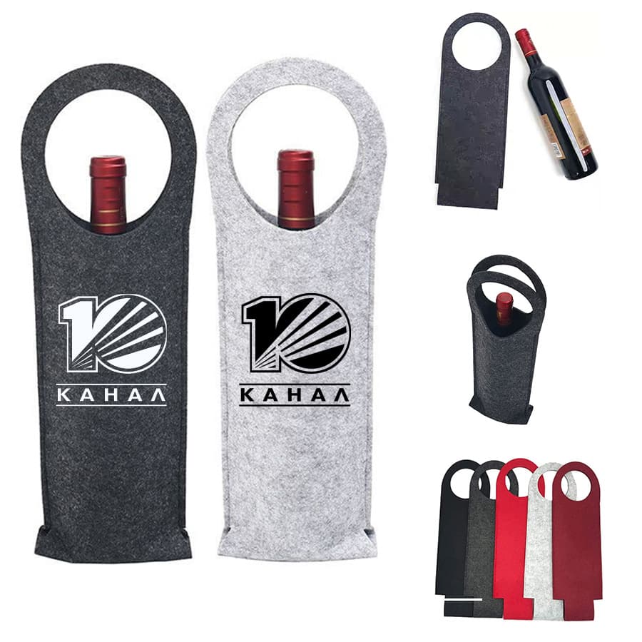Felt Fabric Wine Bottle Carrier Tote Bag