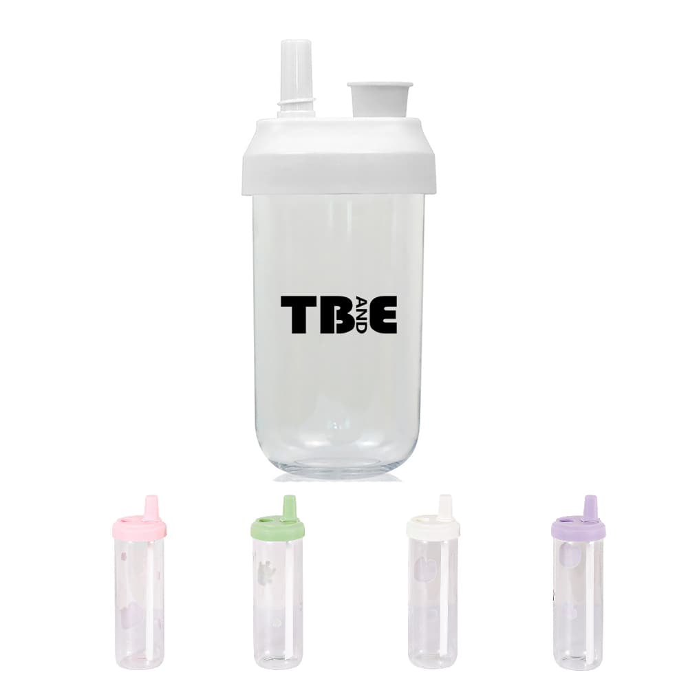 17Oz Plastic Cup With Straw And Lid