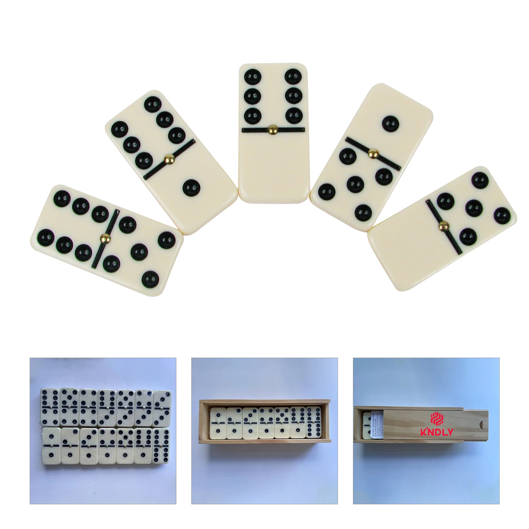 Small Dominoes Double Six Set in Box
