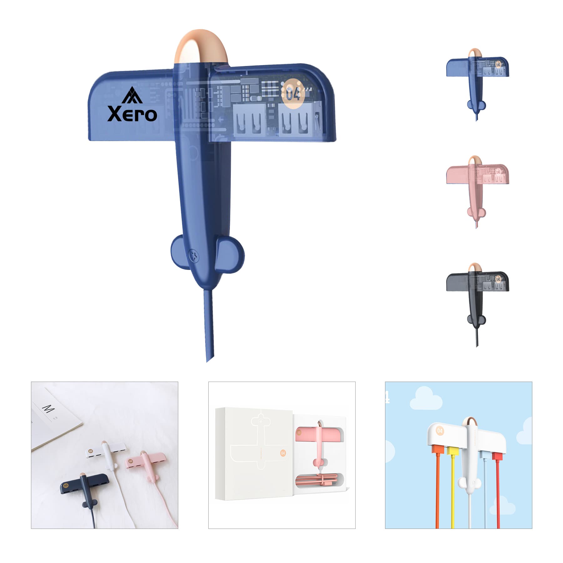 Multi Port USB Hub Aircraft Plane Shape for MacBook Mac Pro