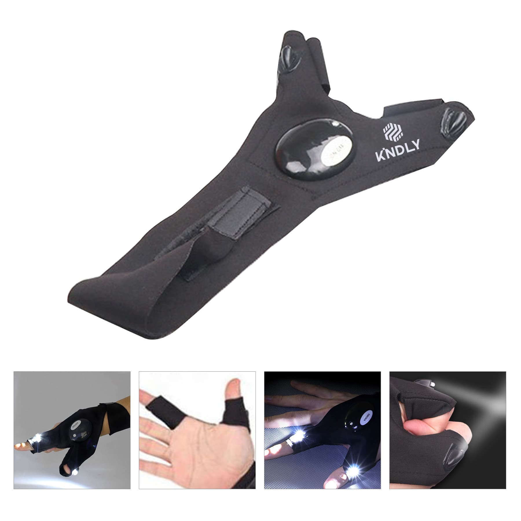 Outdoor LED Flashlight Luminous Night Sports Glove