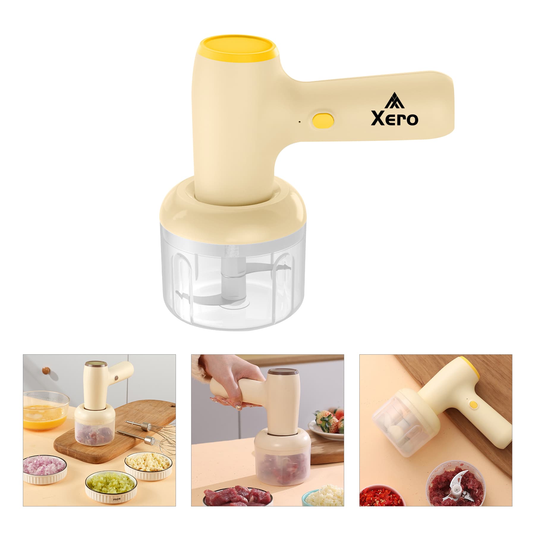 Mini USB Cordless Electric Hand Mixer Garlic Chopper