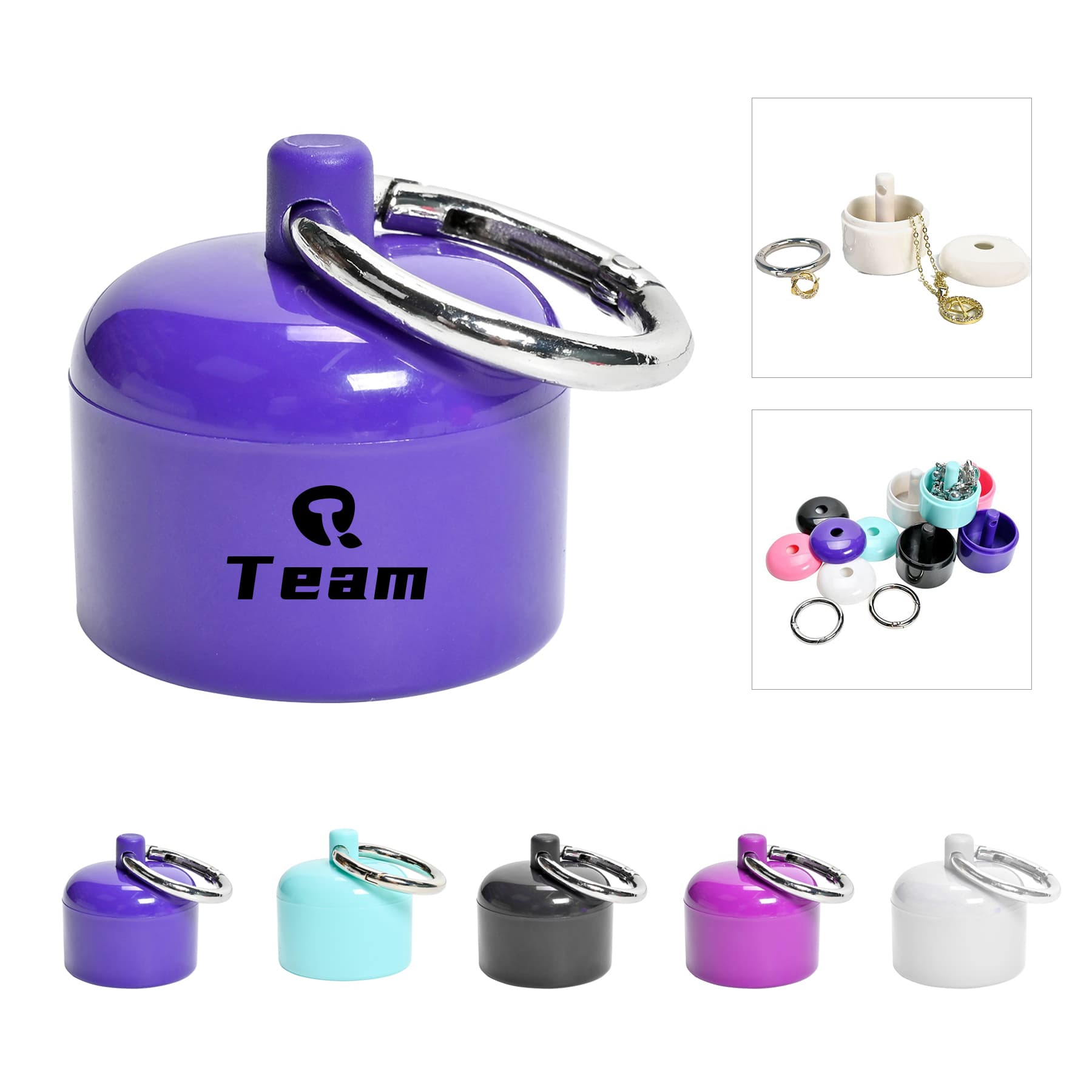 Portable Ring Holder Keychain Traveling Jewelry Holder