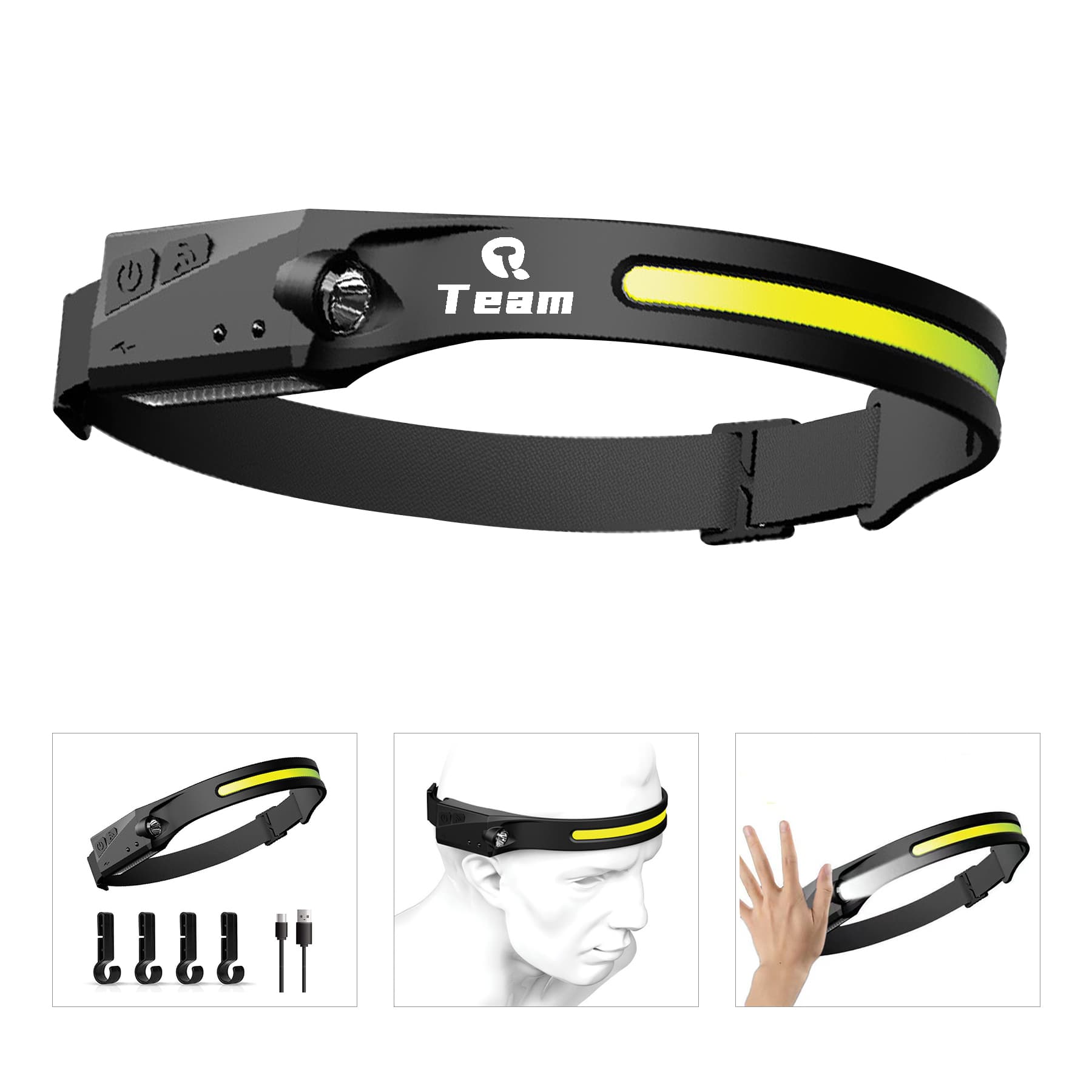 Silicone Waving Sensor LED Headlamp