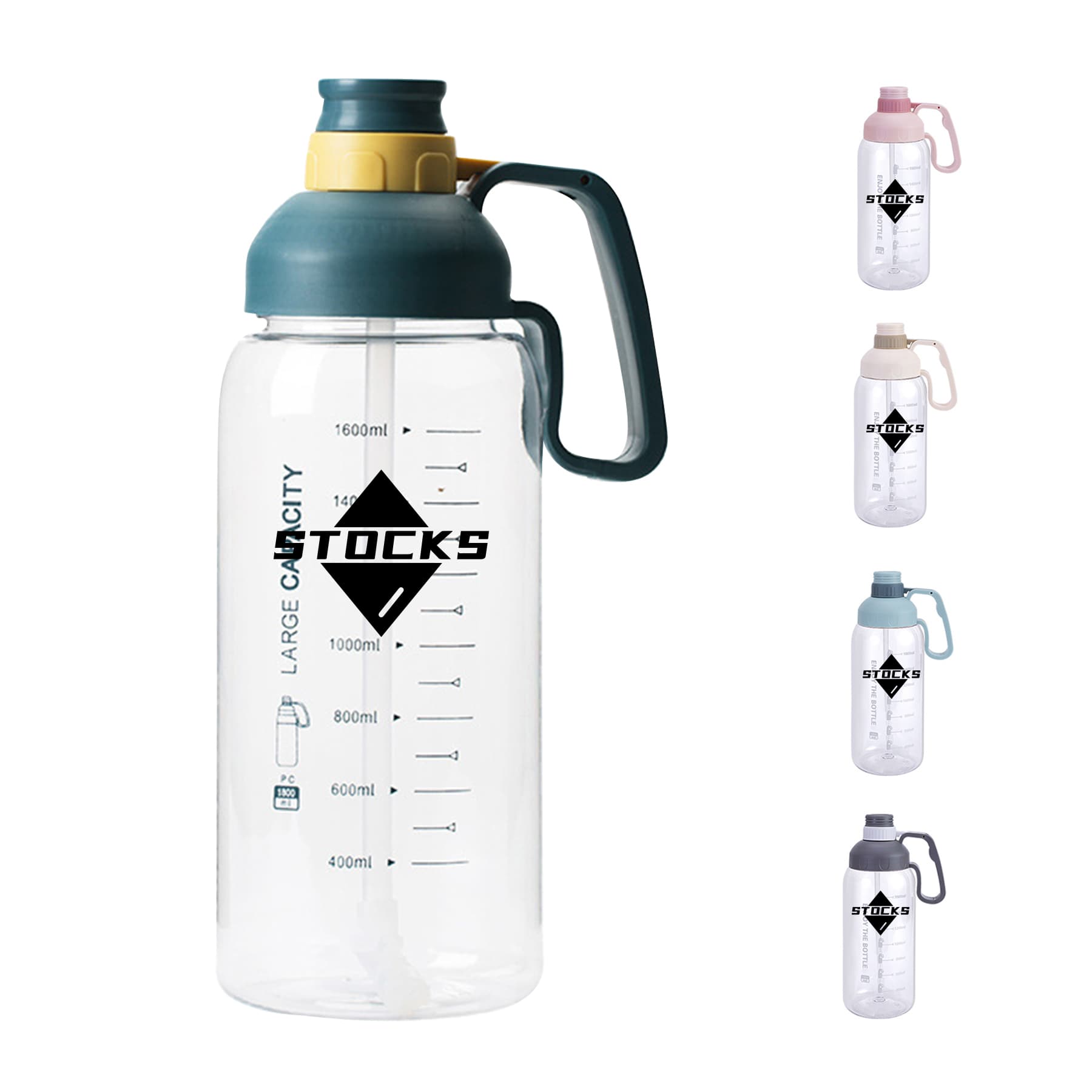 64 oz Water Bottle with Straw